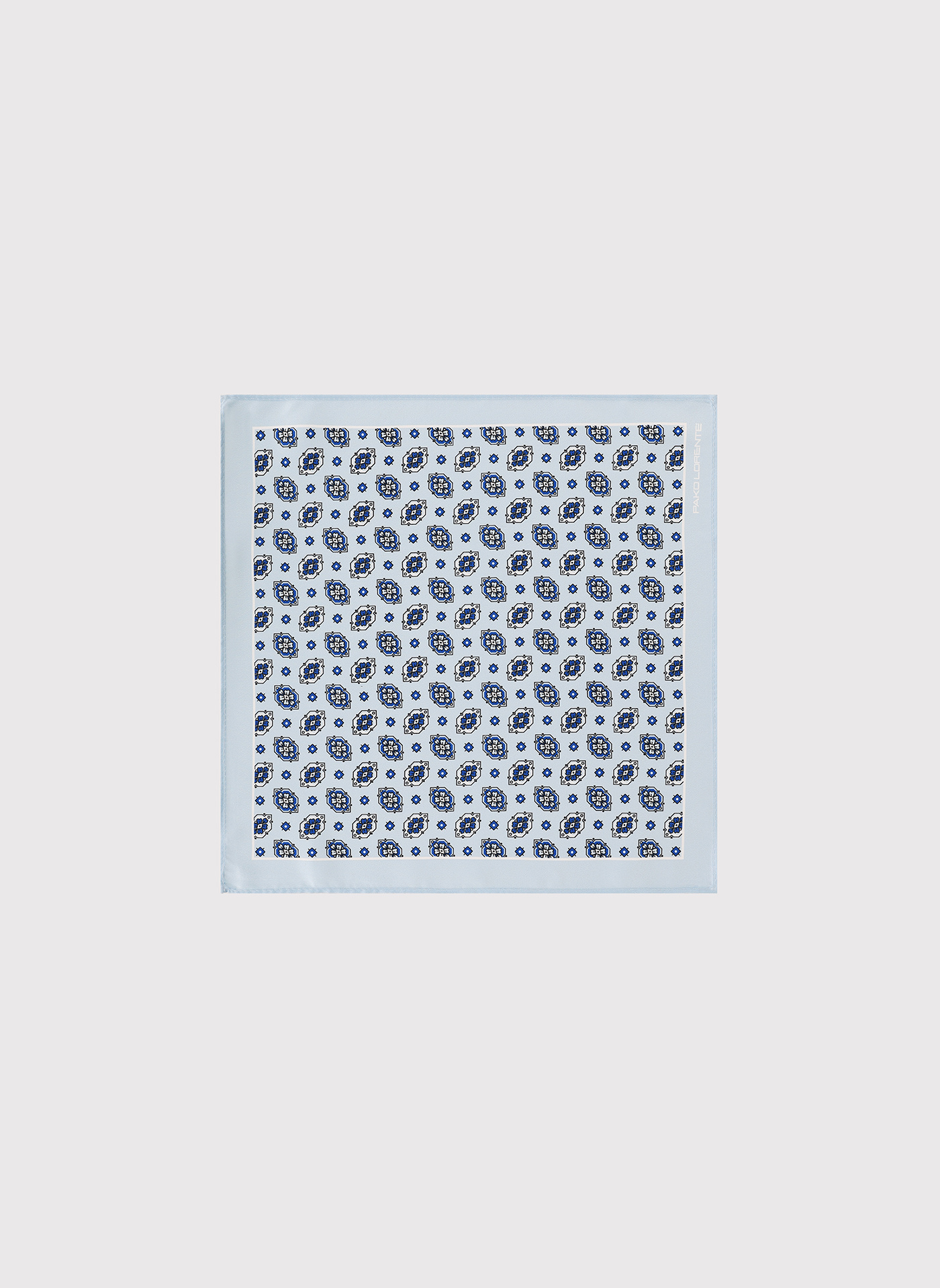 PAKO LORENTE – Jasnoniebieska poszetka męska we wzory