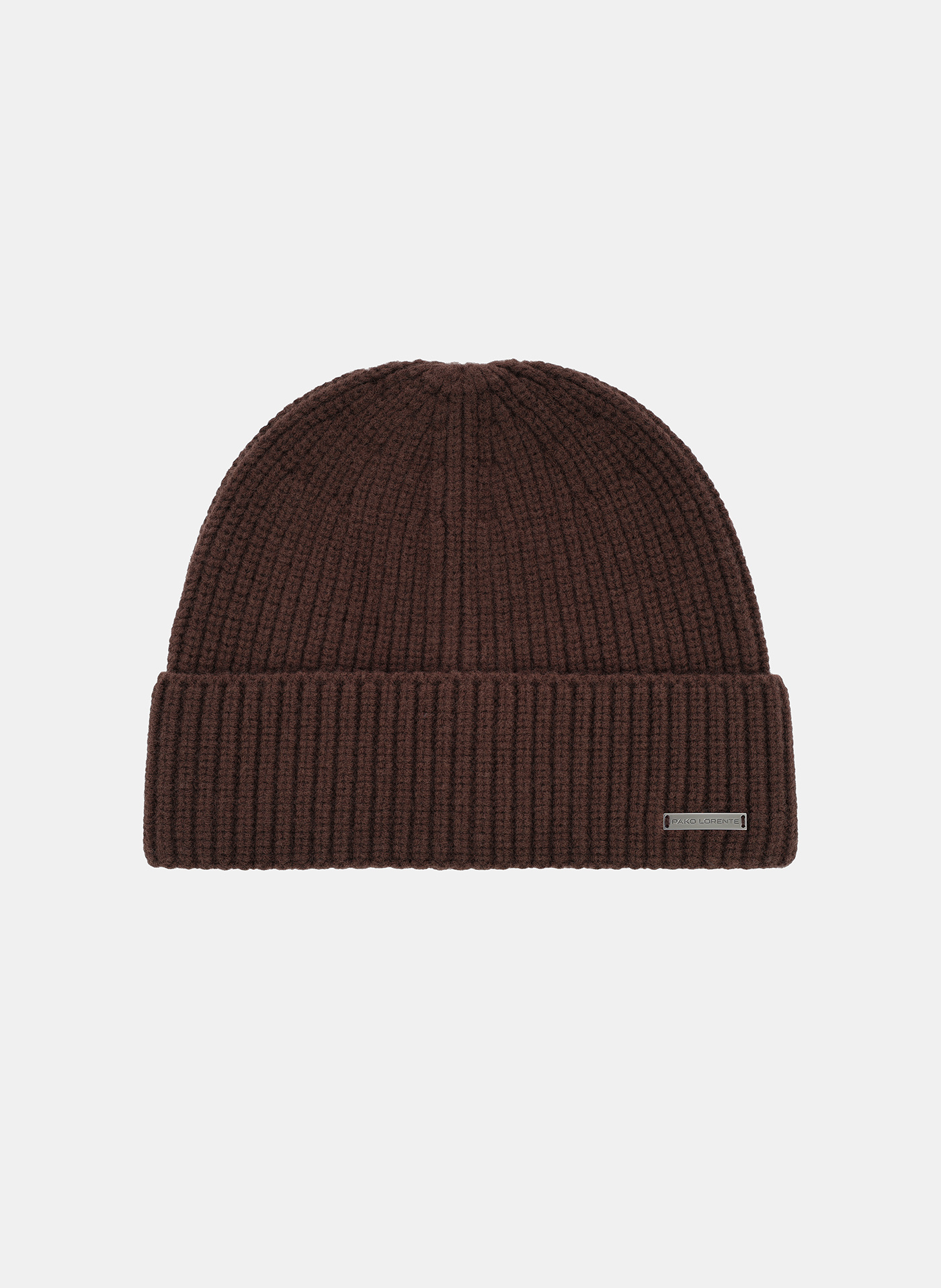 PAKO LORENTE – Brązowa wełniana czapka męska