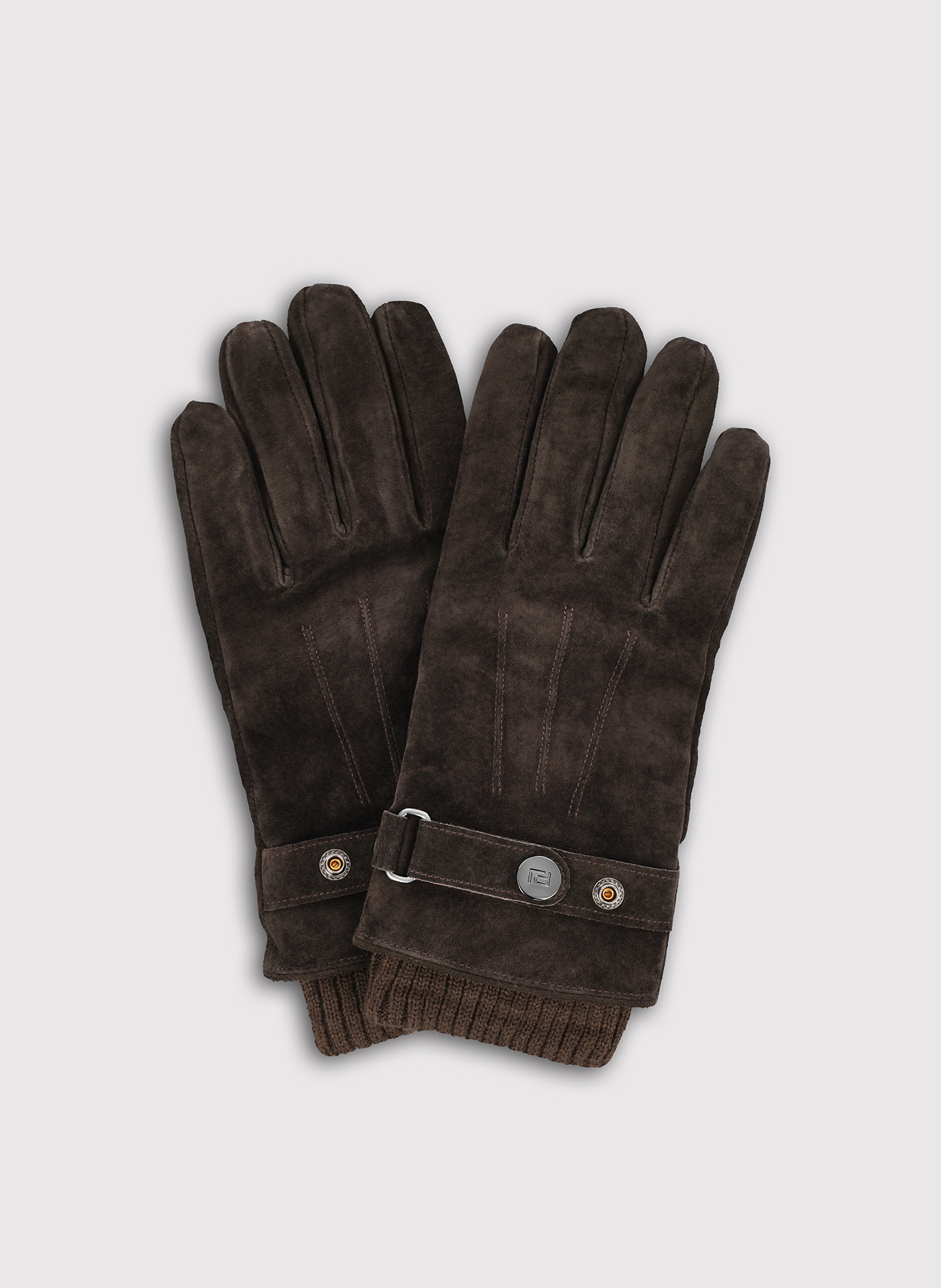 PAKO LORENTE – Brązowe zamszowe rękawiczki