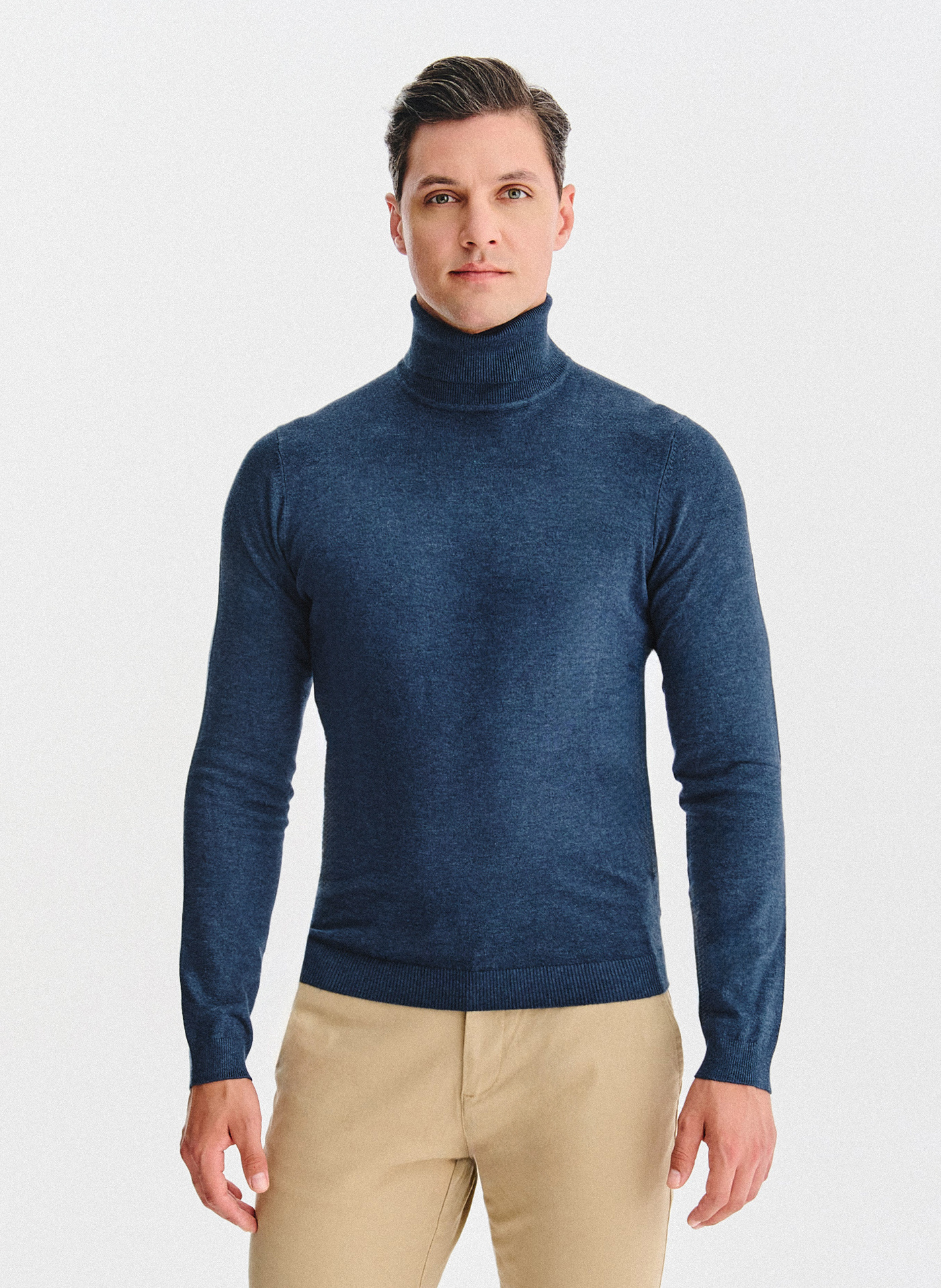 PAKO LORENTE - Golf męski w ciemnoniebieskim kolorze