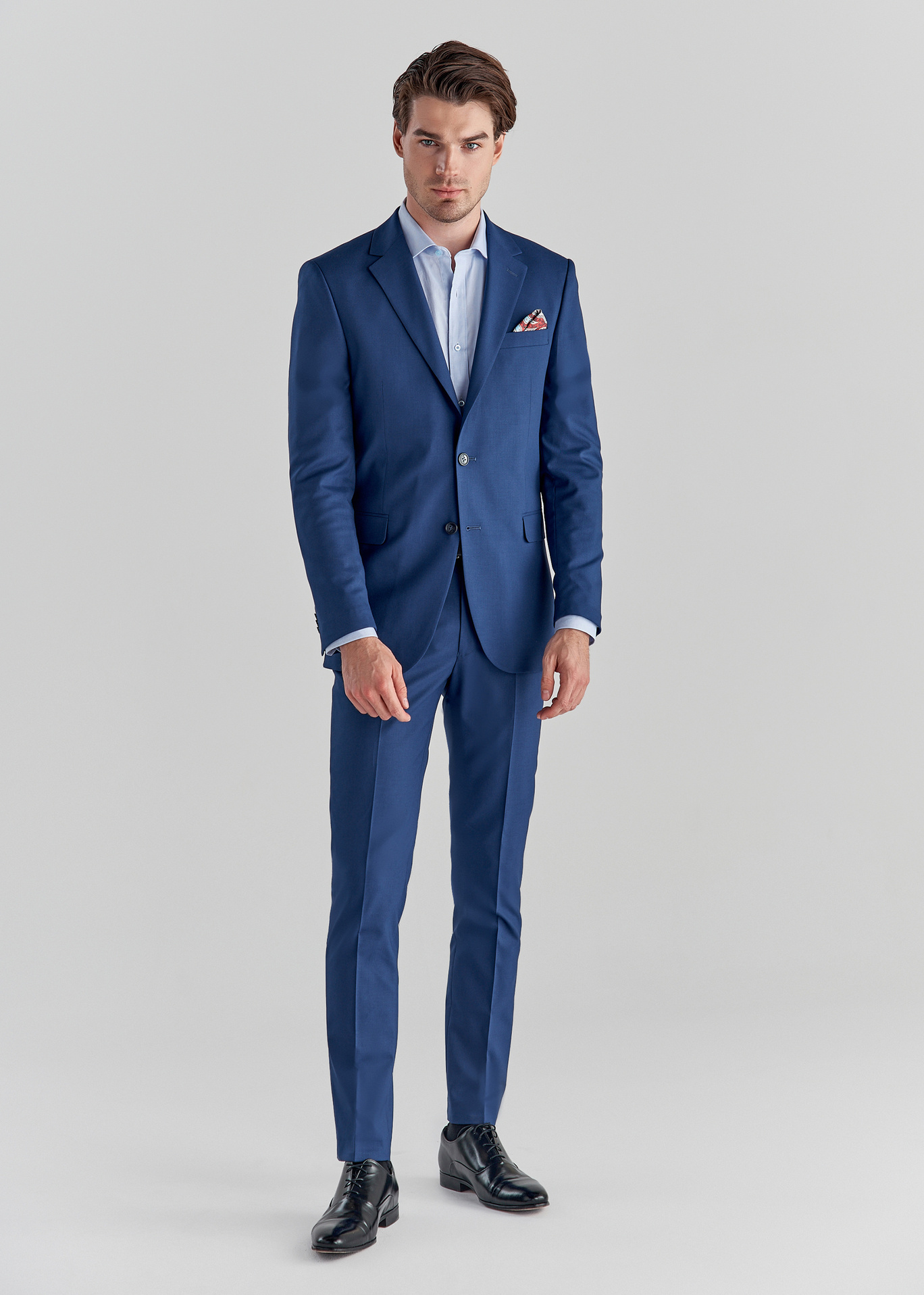 PAKO LORENTE – Granatowe spodnie garniturowe P22SF-6G-019-G-S