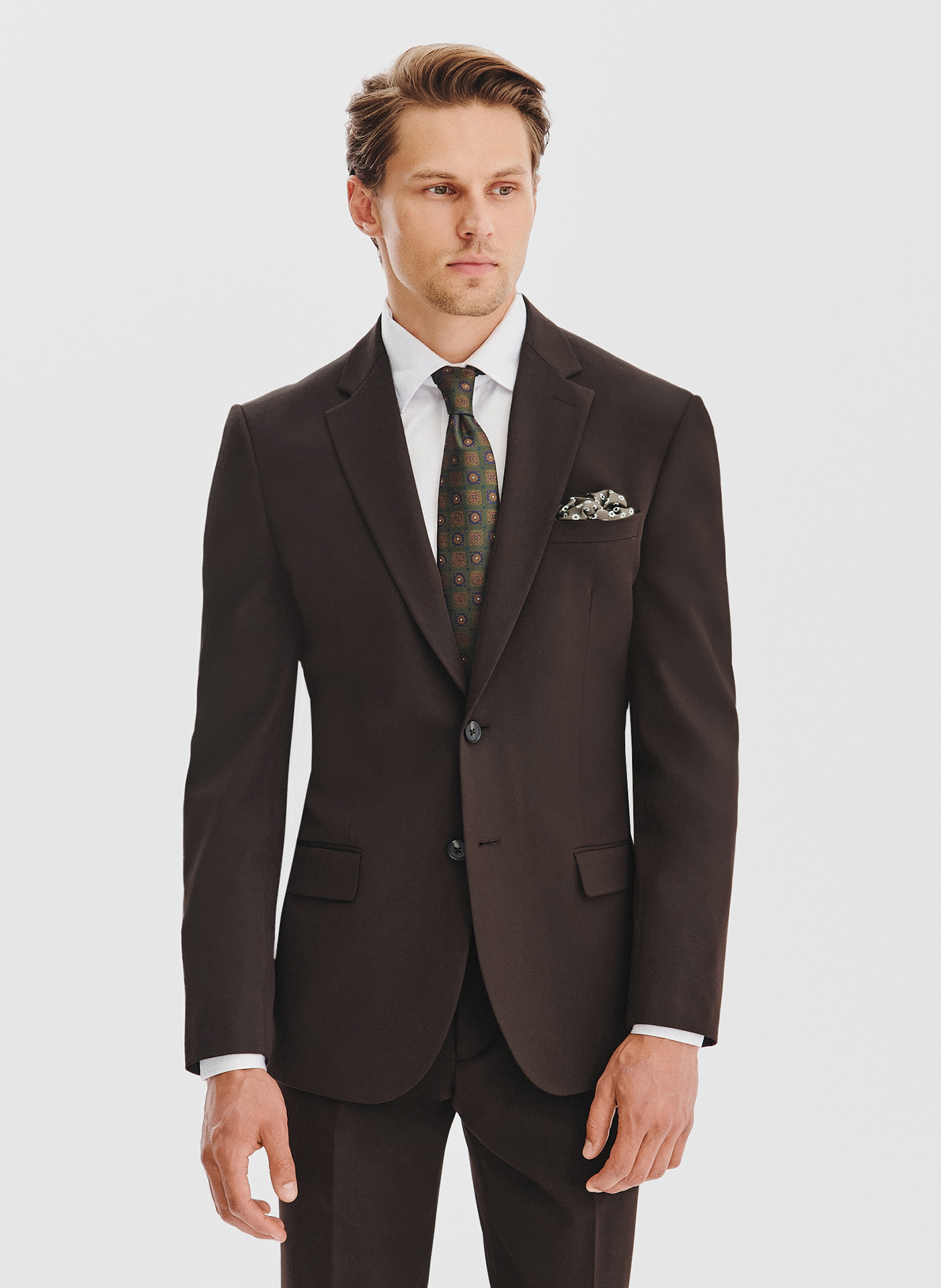 PAKO LORENTE – Ciemnobrązowa marynarka garniturowa