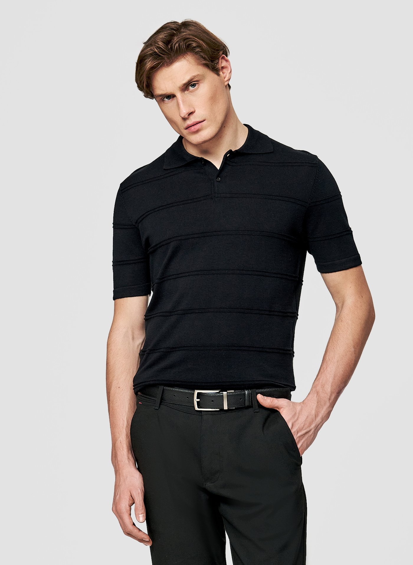 PAKOLORENTE - zarne polo swetrowe