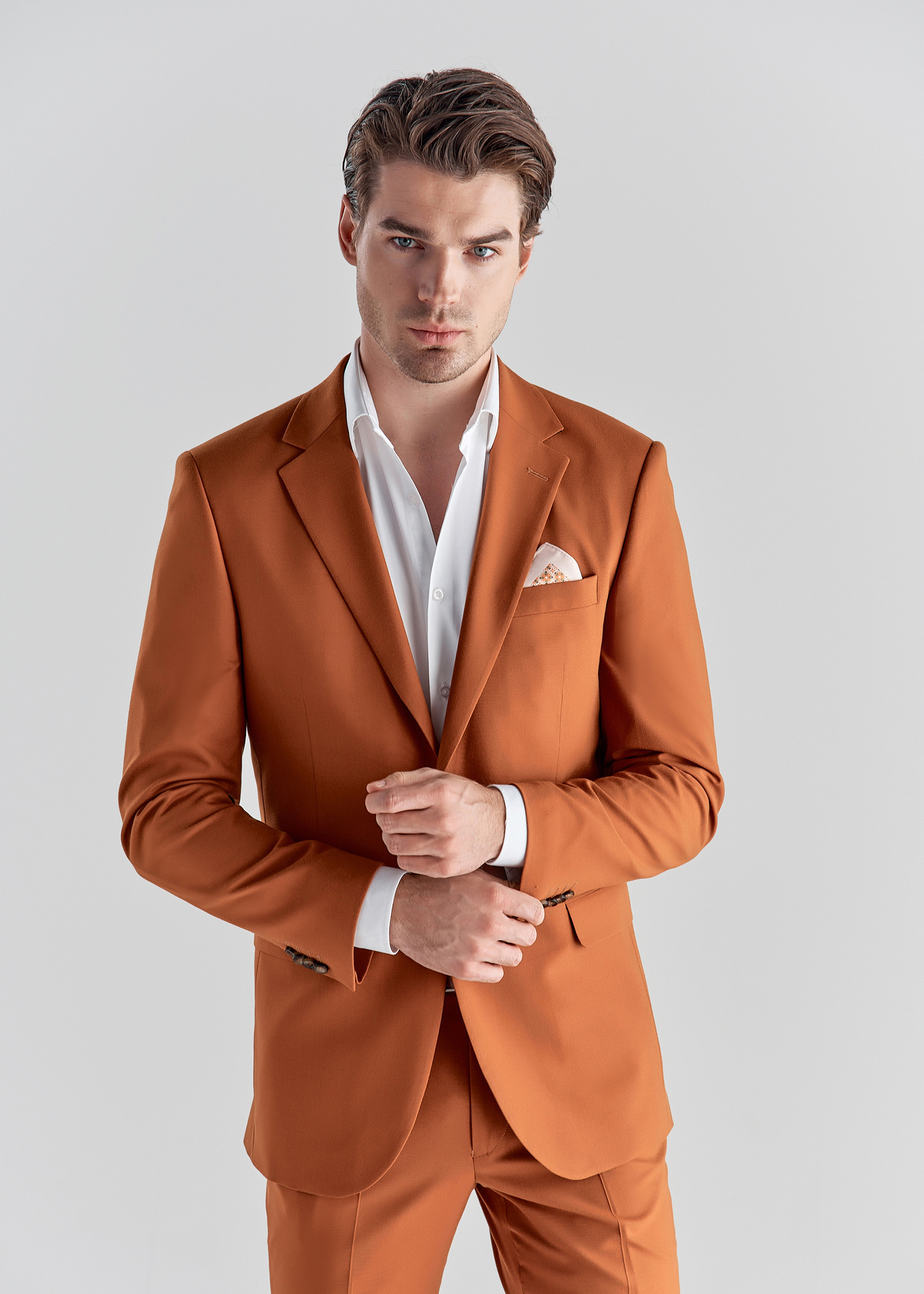 PAKO LORENTE – Pomarańczowa marynarka garniturowa P22SF-3G-021-P-S