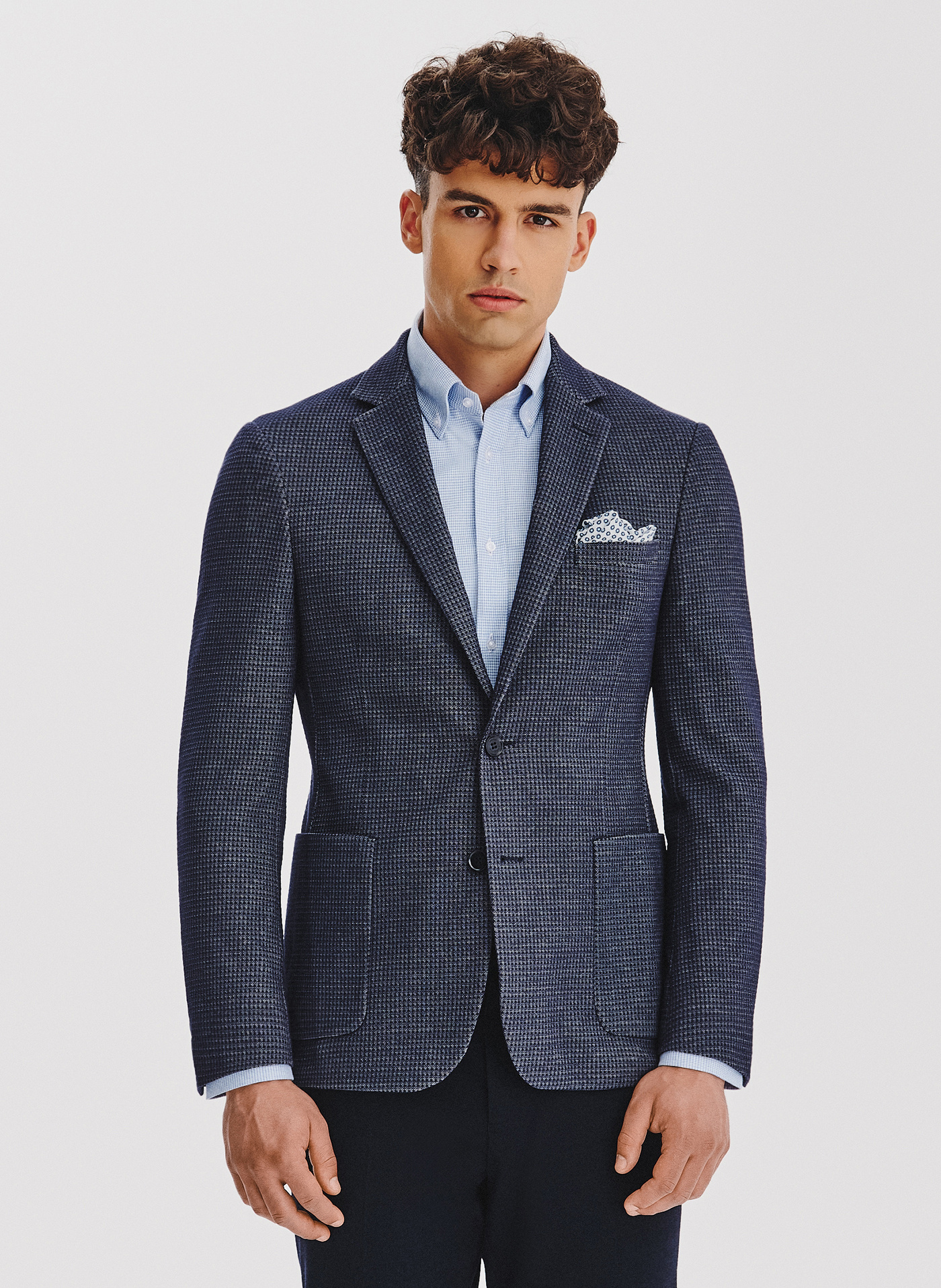 PAKO LORENTE - Casualowa marynarka męska w kolorze granatowym