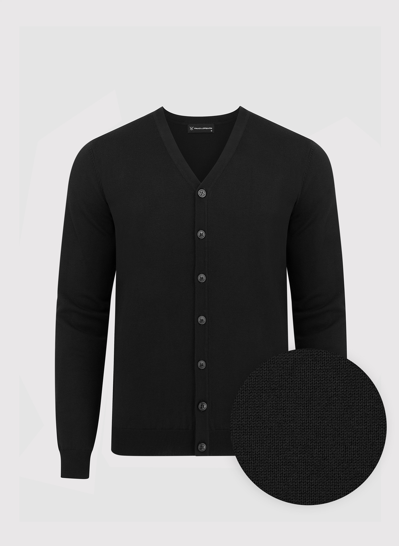 PAKO LORENTE – Męski kardigan w kolorze czarnym