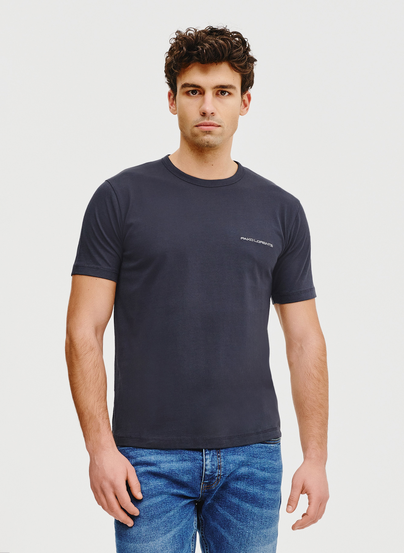 PAKO LORENTE – Granatowy t-shirt męski
