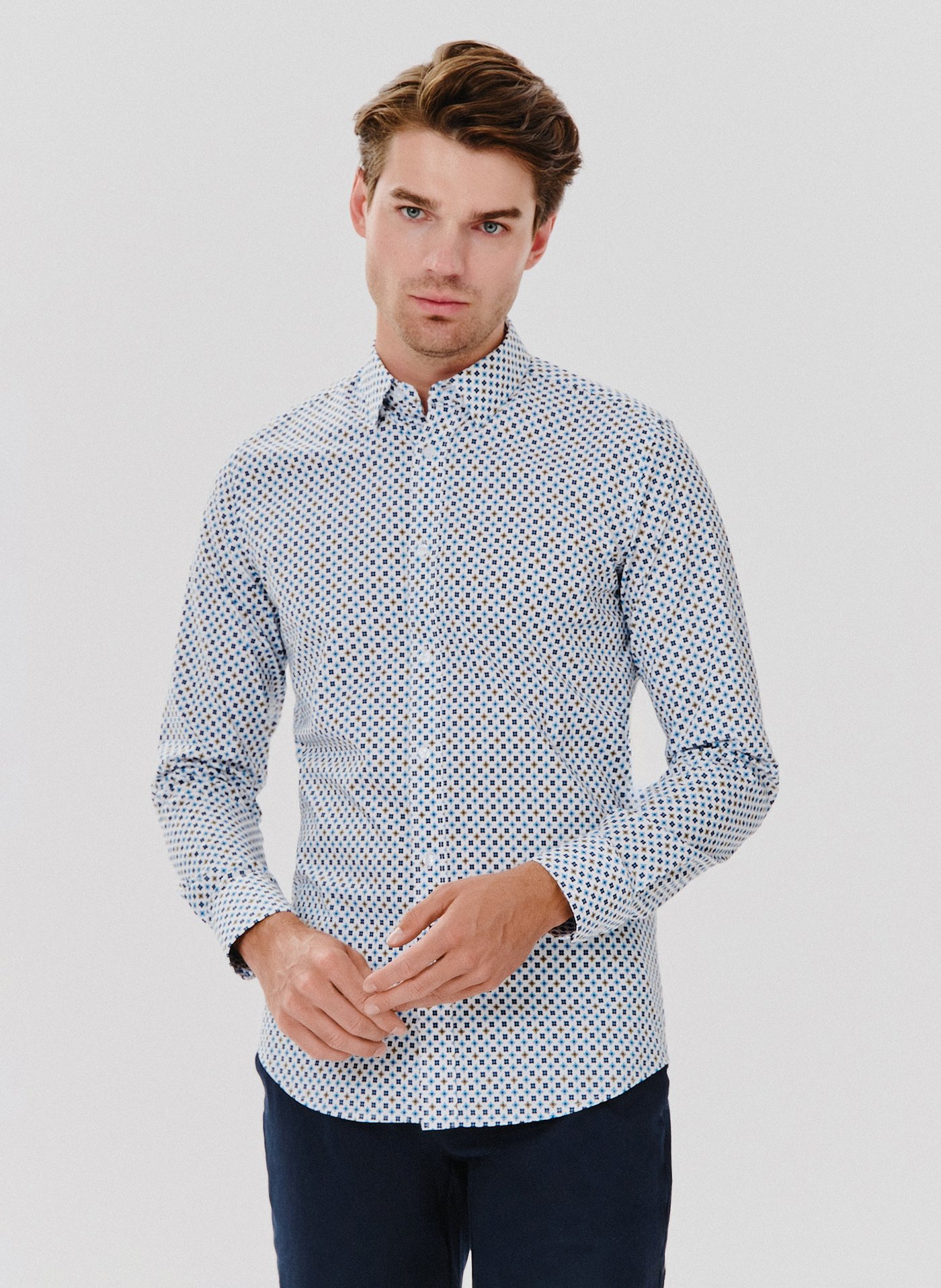 PAKO LORENTE – Koszula męska w geometryczny wzór