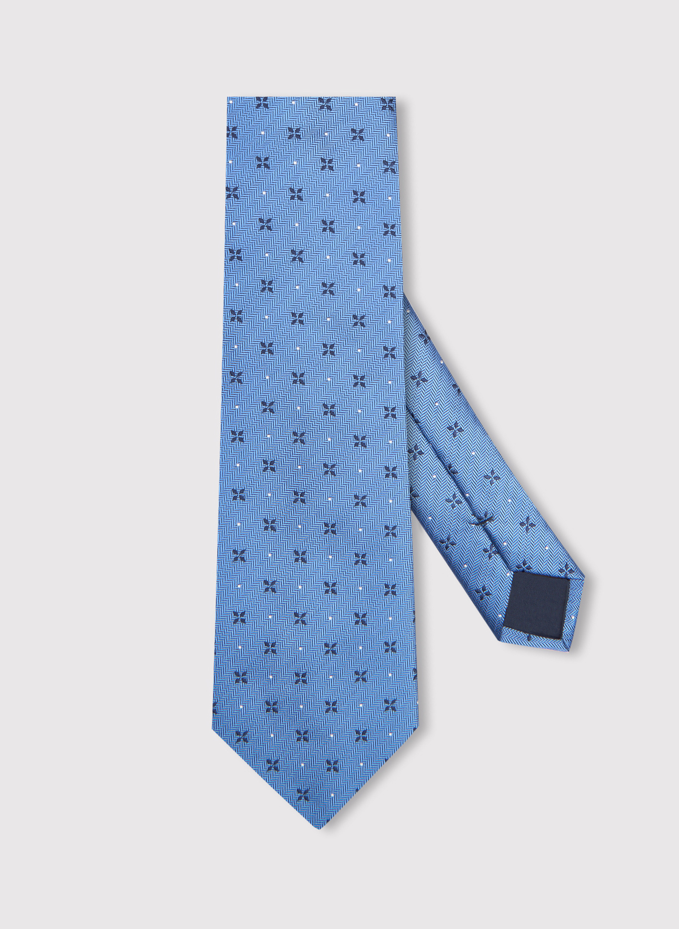 PAKO LORENTE - Niebieski krawat męski w mikrowzór