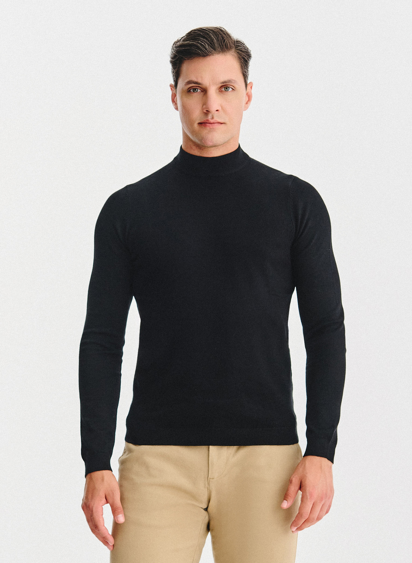 PAKO LORENTE – Czarny półgolf męski