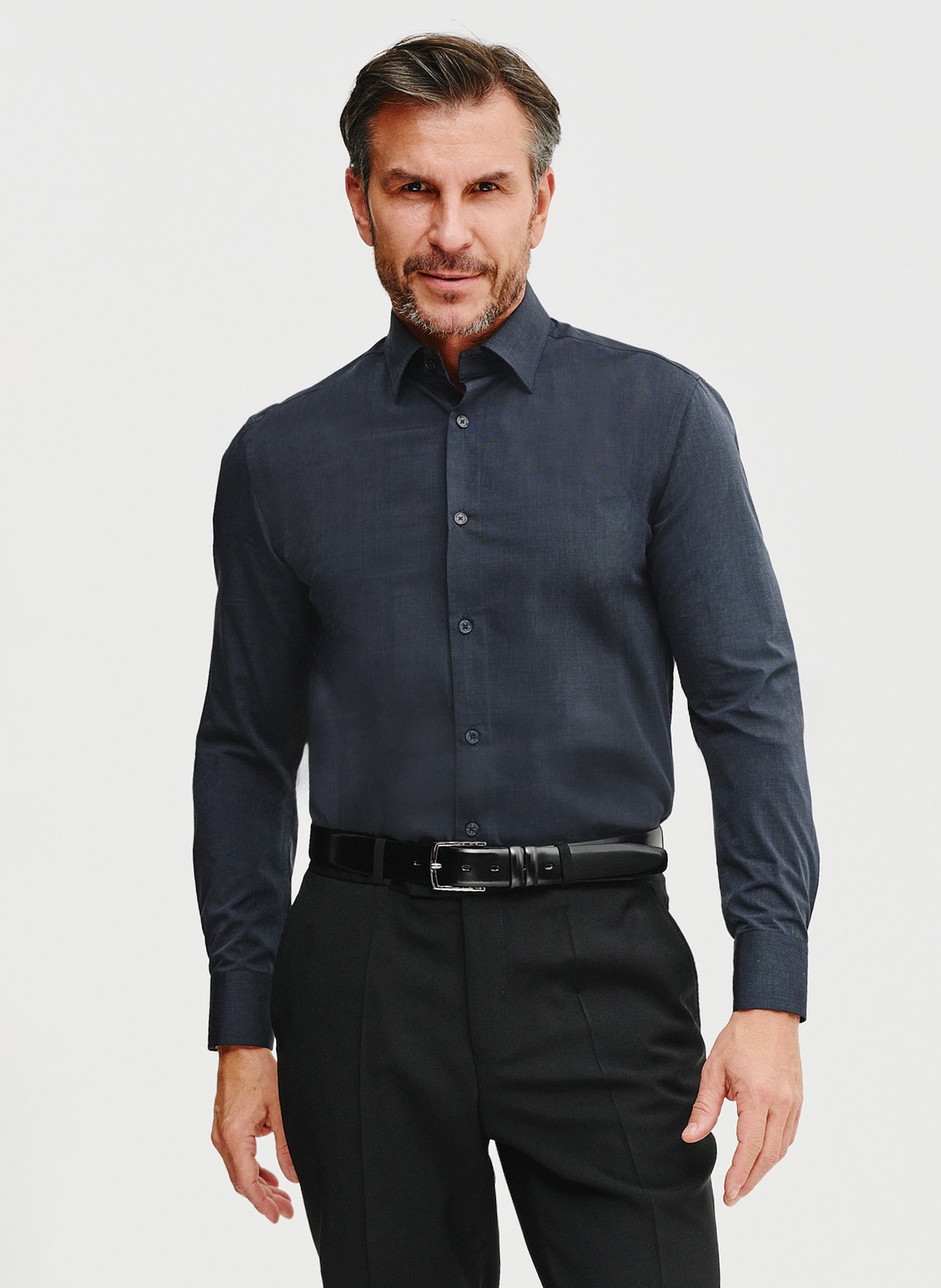 PAKO LORENTE – Bawełniana koszula męska w kolorze ciemnoszarym