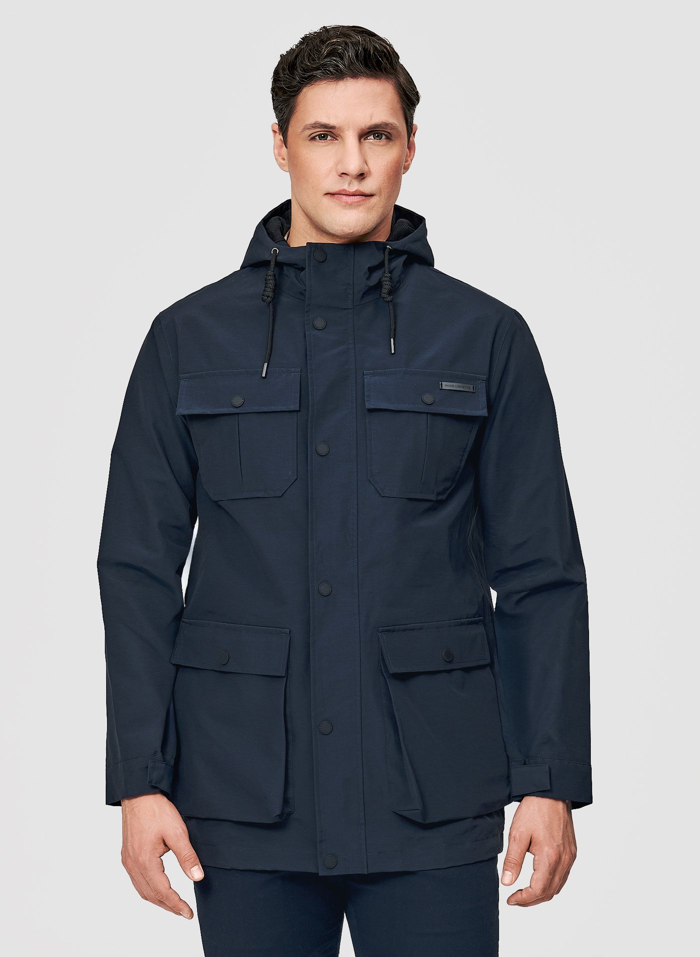 PAKO LORENTE - Granatowa kurtka z kapturem