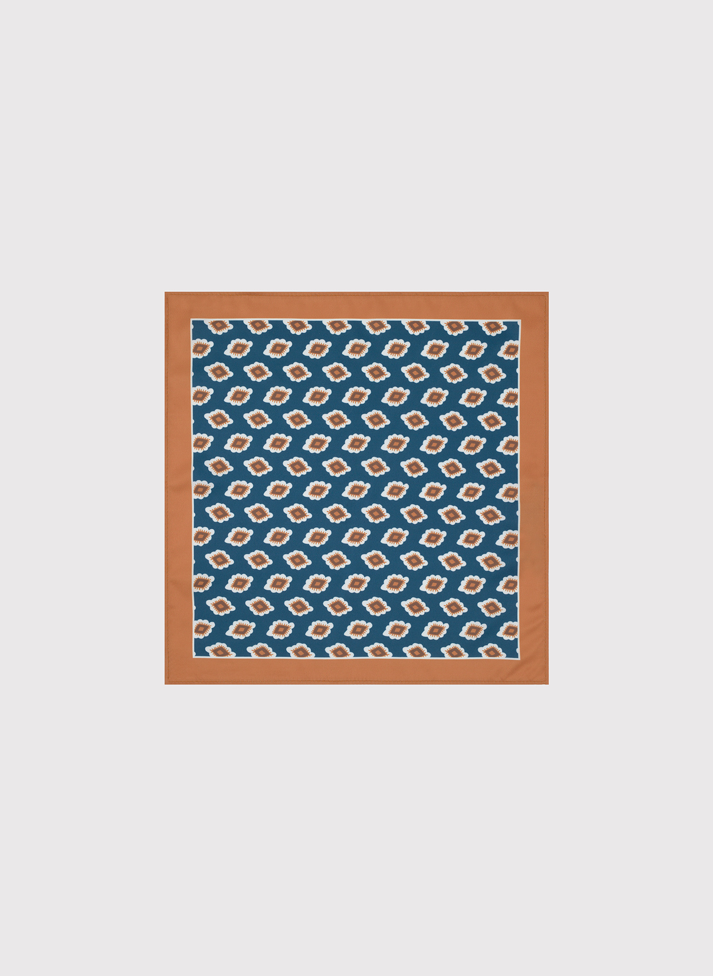 PAKO LORENTE – Niebieska poszetka męska ze wzorem na całej powierzchni