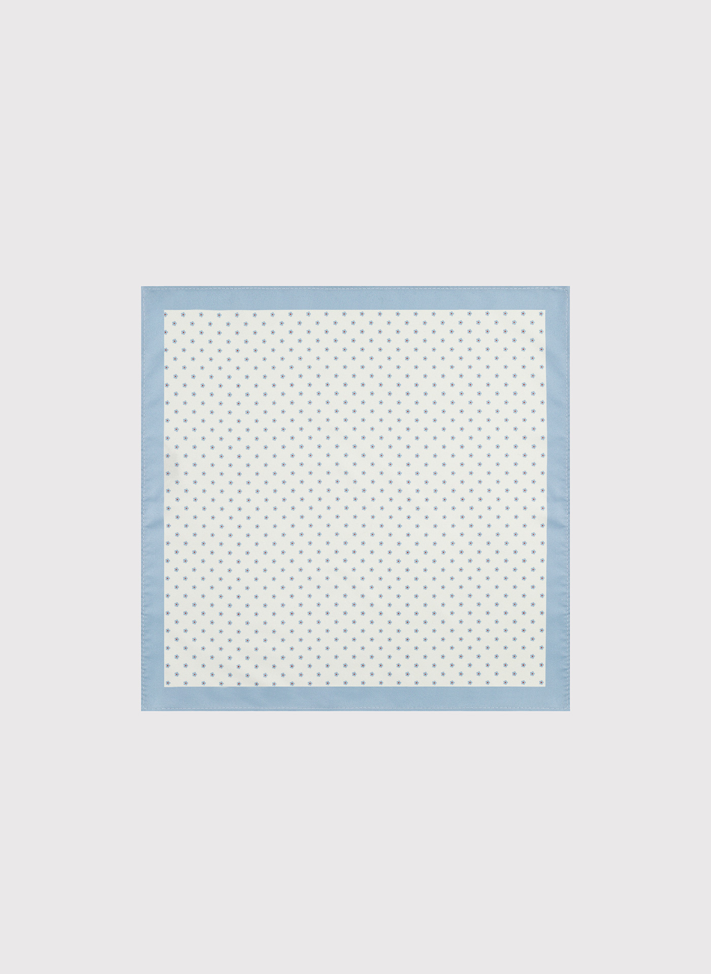 PAKO LORENTE – Beżowa poszetka w błękitne kwiatki