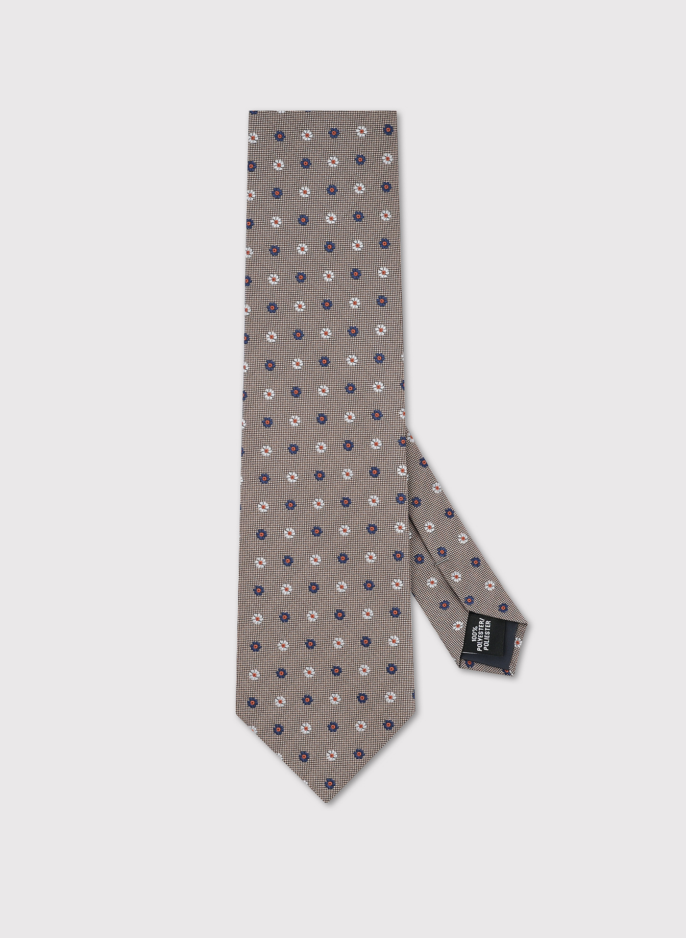 PAKO LORENTE – Beżowy krawat w kwiaty