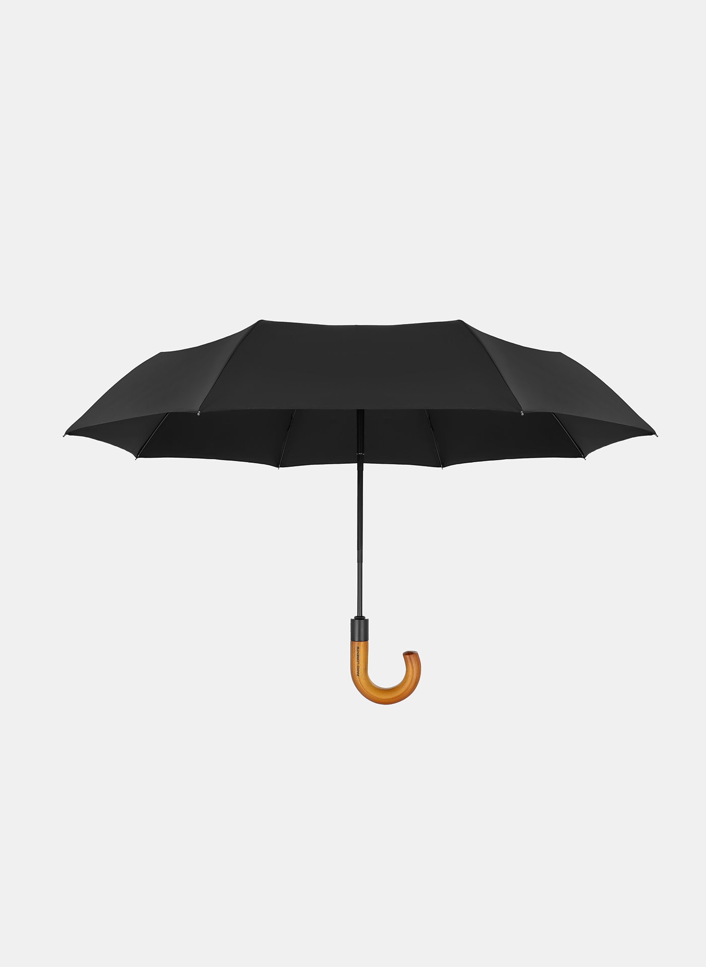 PAKO LORENTE – Czarny parasol z drewnianą rączką