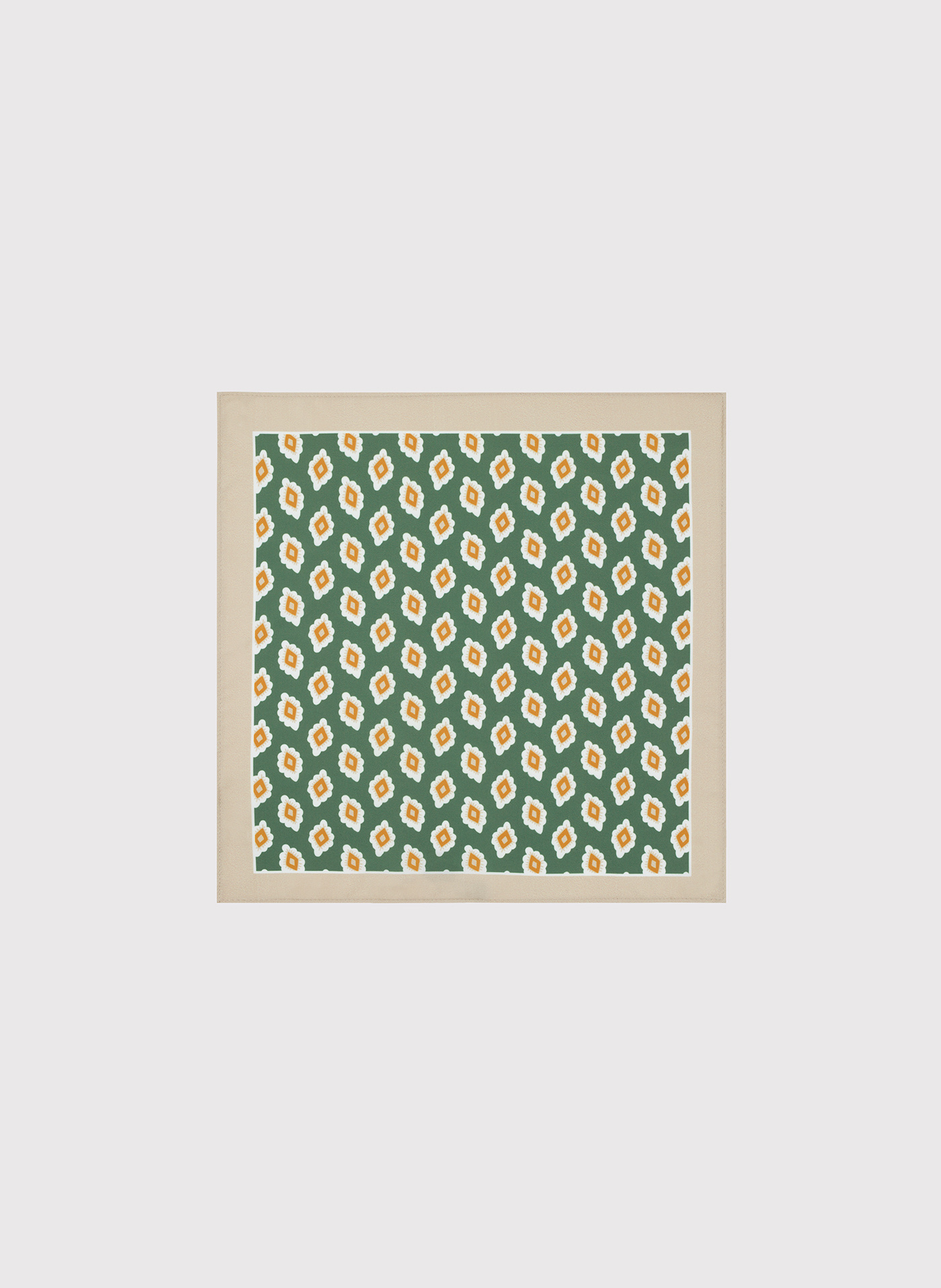 PAKO LORENTE – Zielona poszetka męska ze wzorem na całej powierzchni