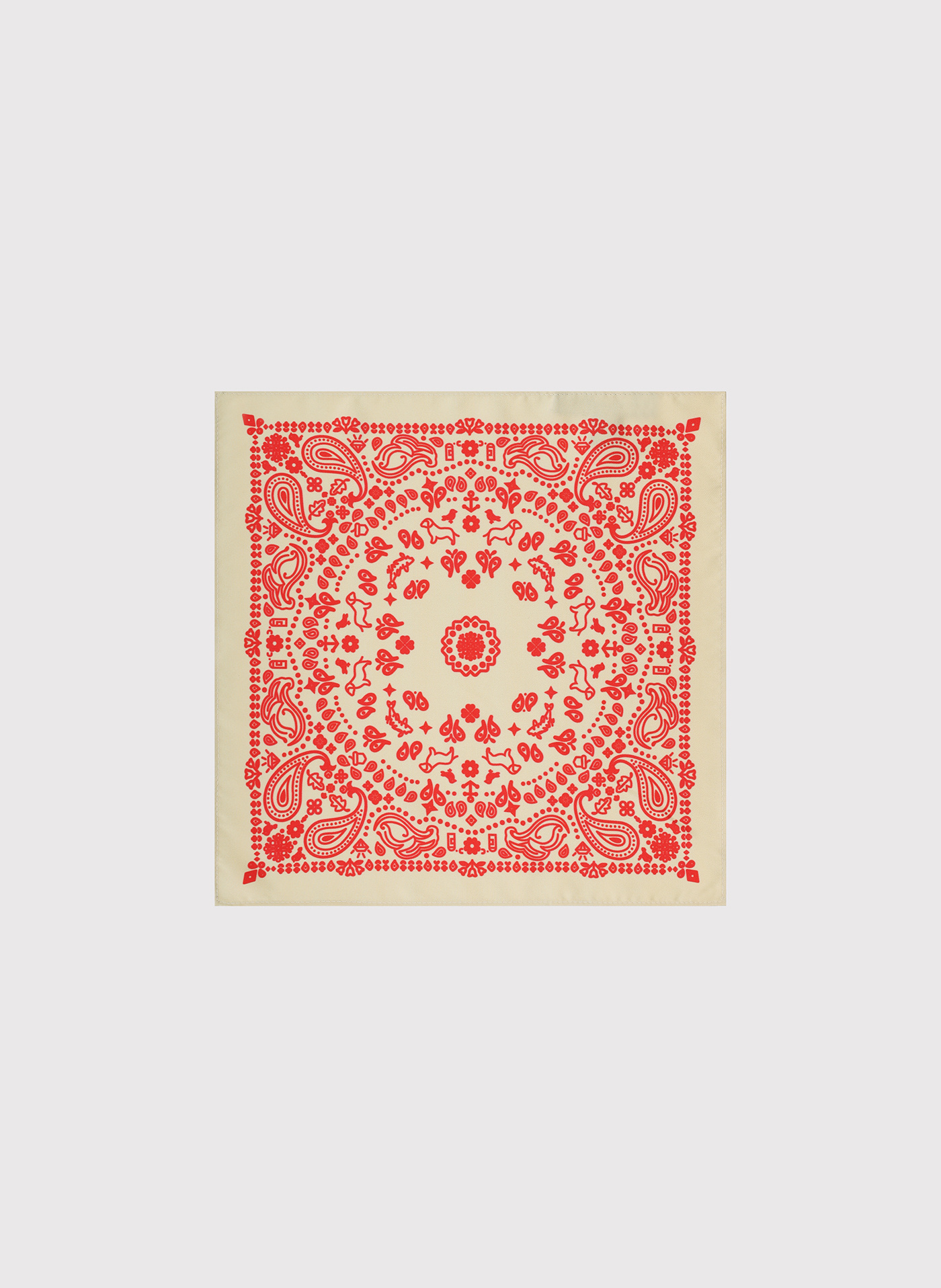 PAKO LORENTE – Beżowa poszetka we wzór