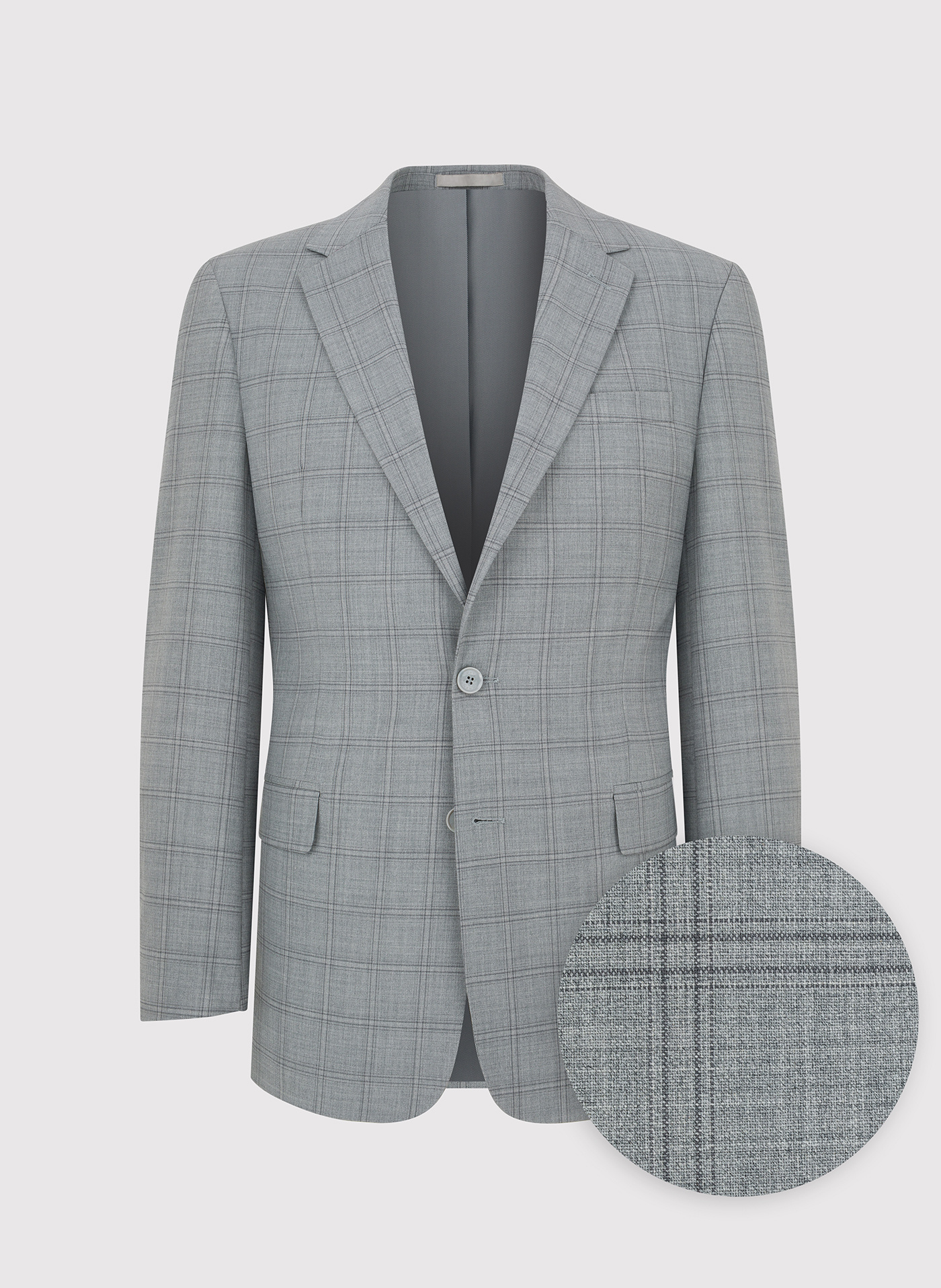 PAKO LORENTE – Szara marynarka garniturowa w kratę