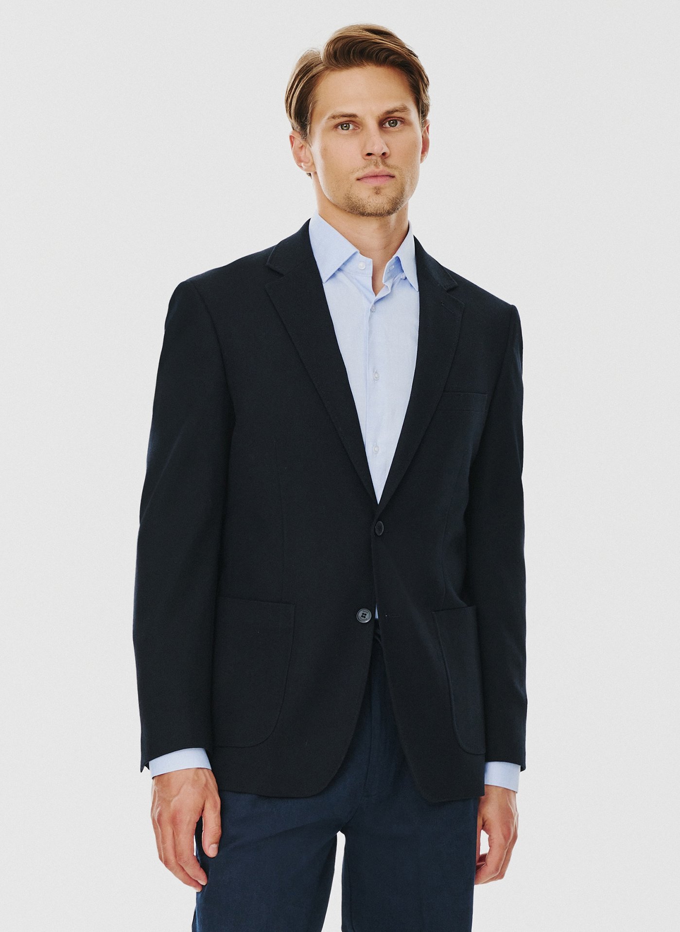 PAKO LORENTE – Casualowa marynarka męska w kolorze granatowym