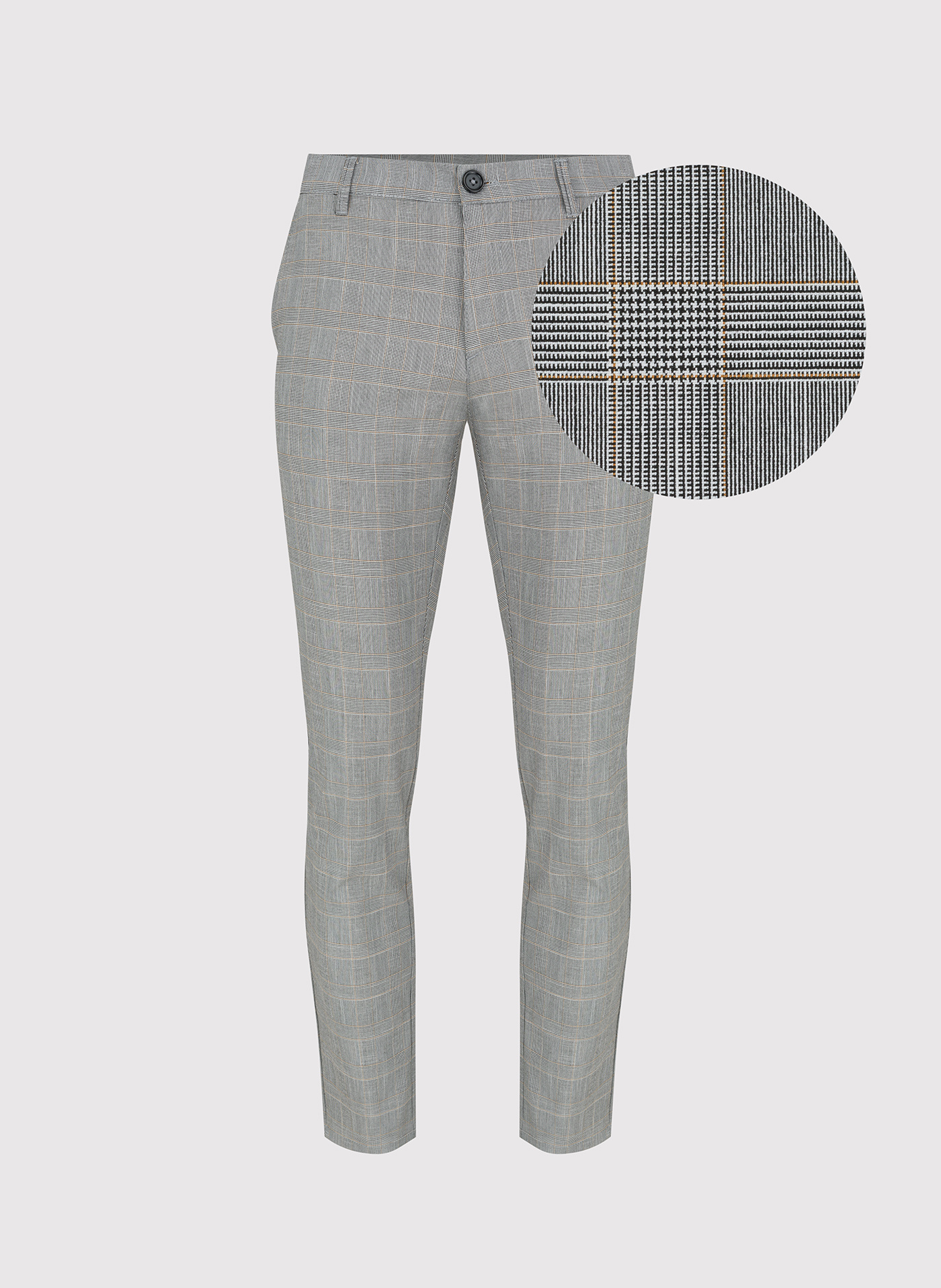 PAKO LORENTE – Szare męskie spodnie w kratkę P23SF-WX-010-S-S - Pako Lorente