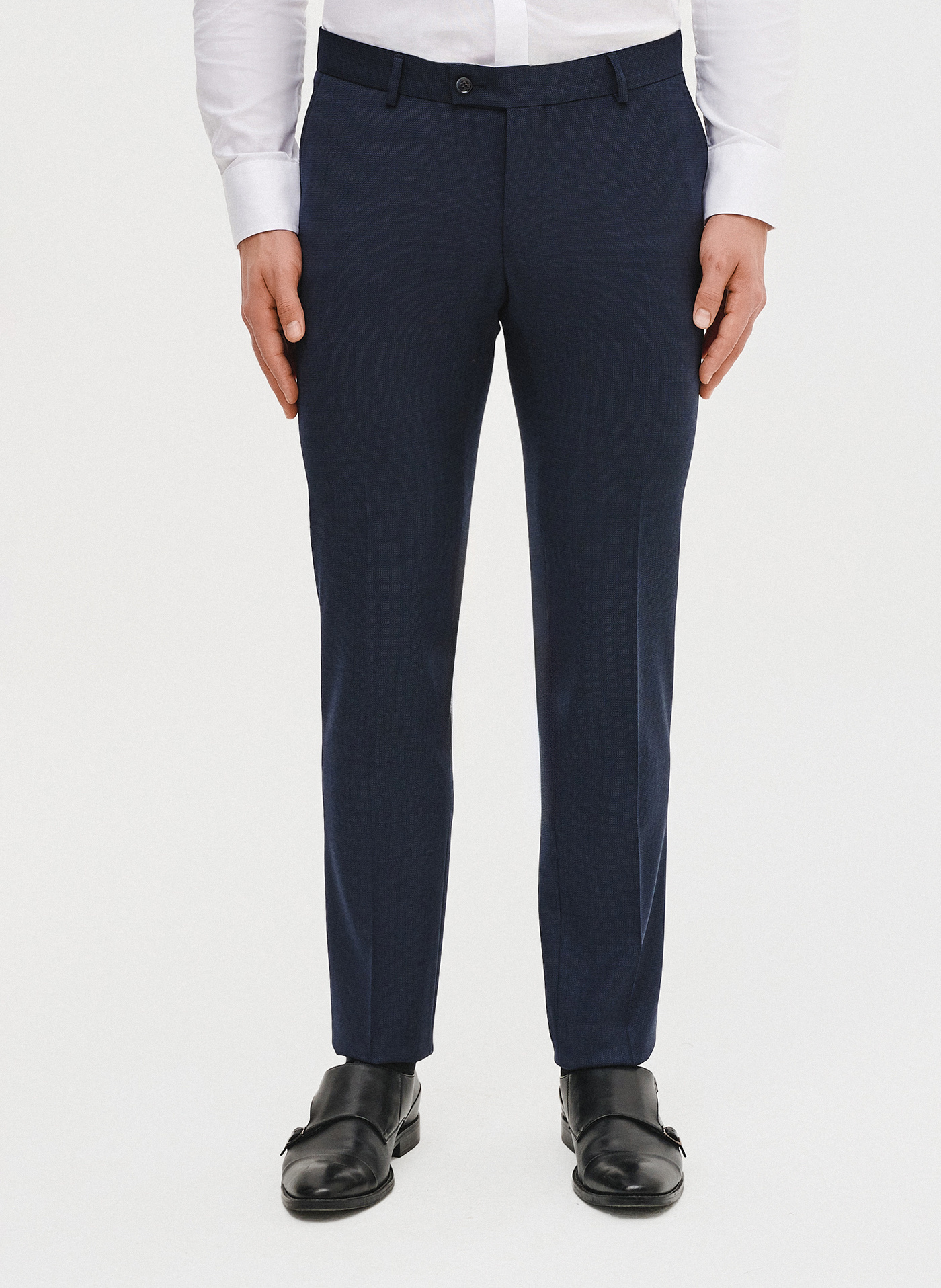 PAKO LORENTE – Granatowe spodnie ganiturowe