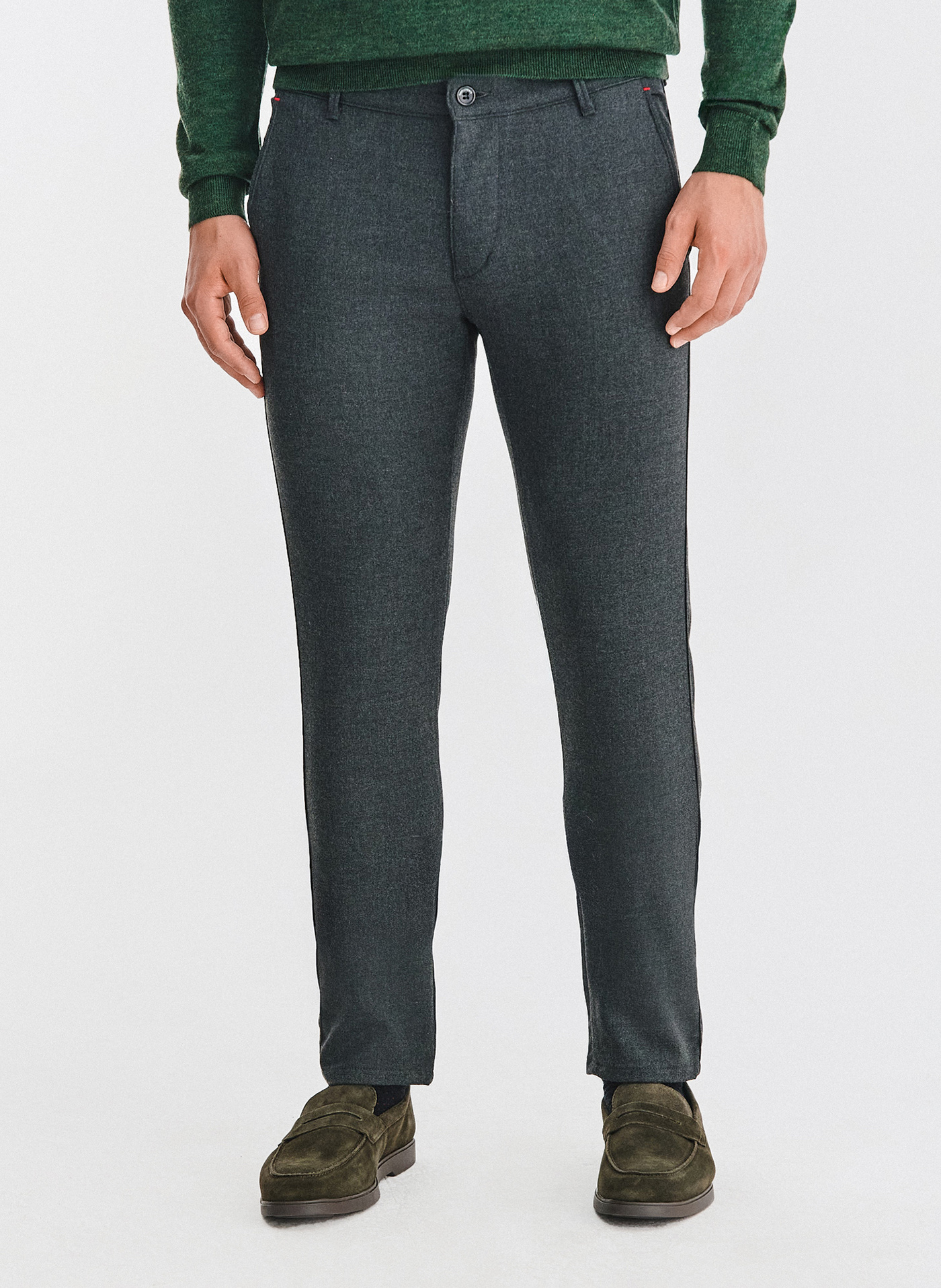 PAKO LORENTE - Grafitowe spodnie męskie