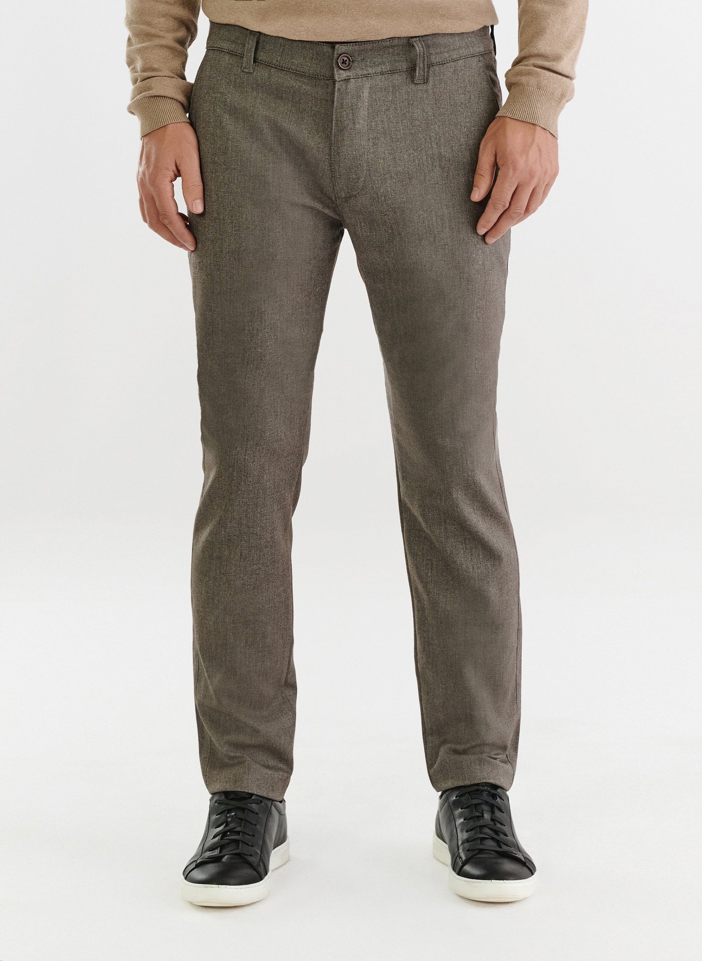 PAKO LORENTE – Brązowe casualowe spodnie męskie