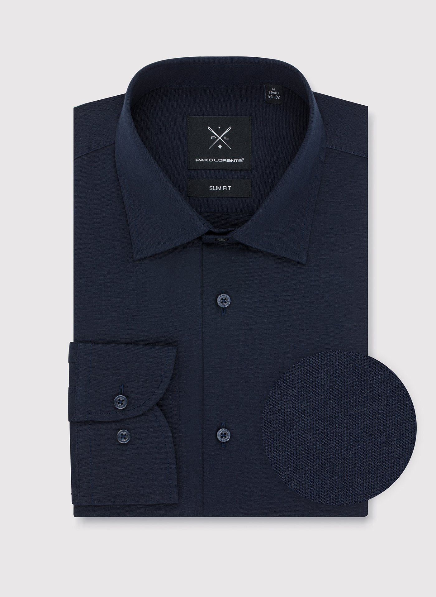 PAKO LORENTE – Granatowa koszula męska