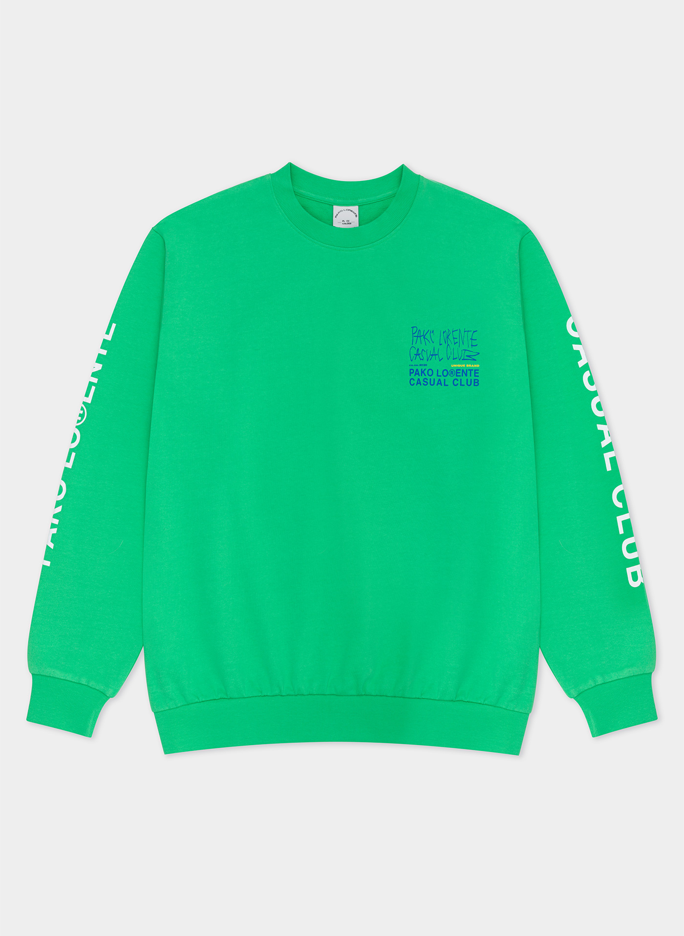 Zielona bluza oversize z okrągłym dekoltem C22SF-2B-002-Z-0