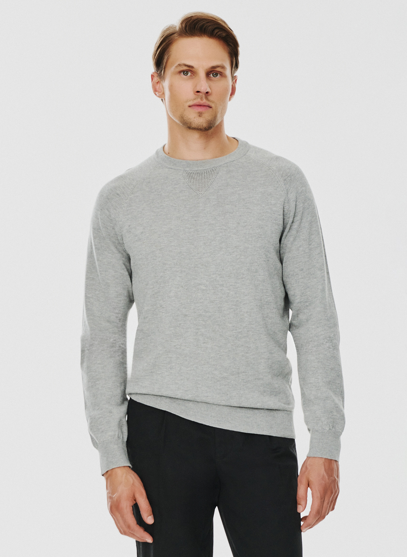 PAKO LORENTE – Jasnoszary sweter męski