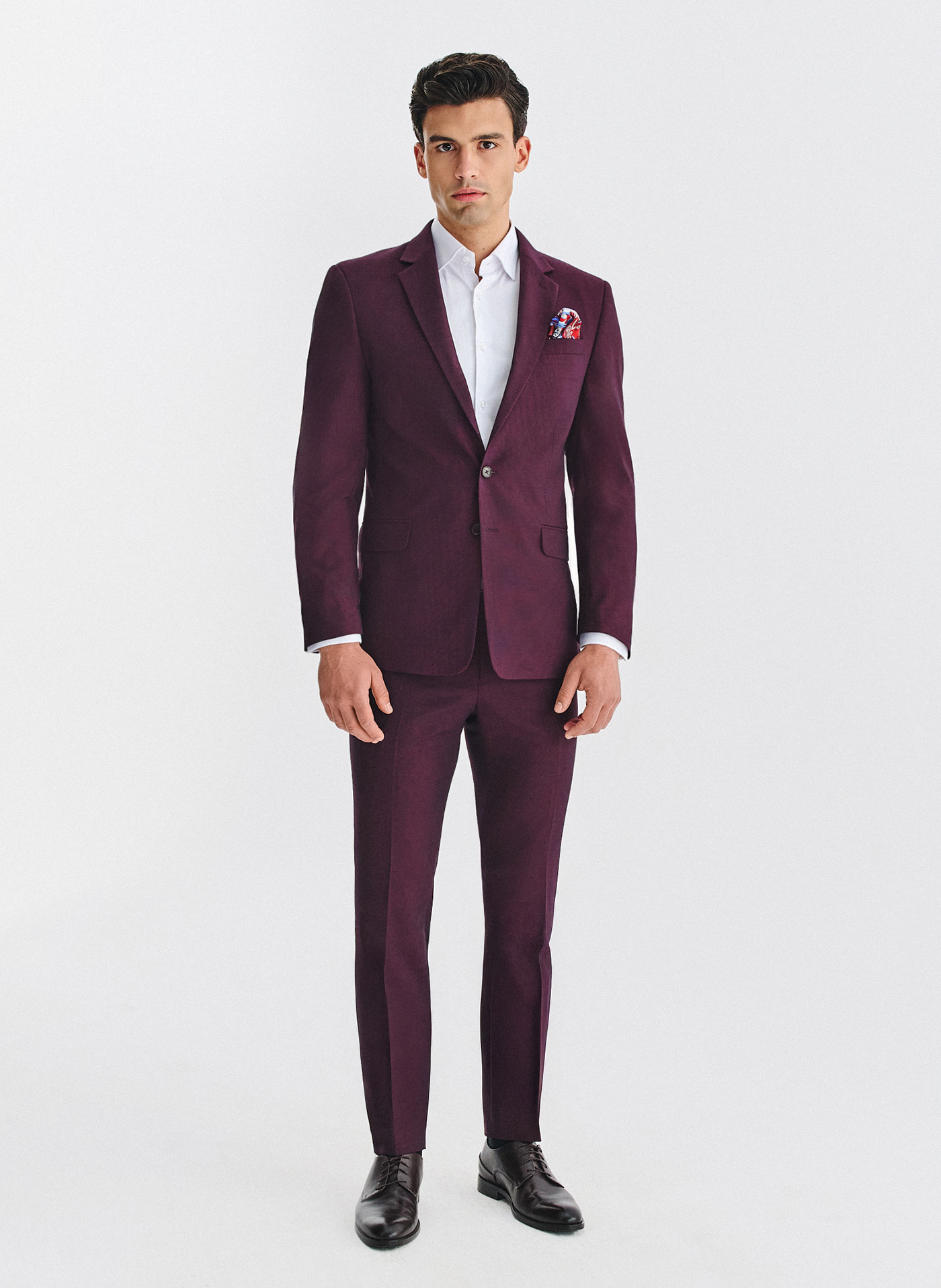 PAKO LORENTE – Bordowy garnitur męski