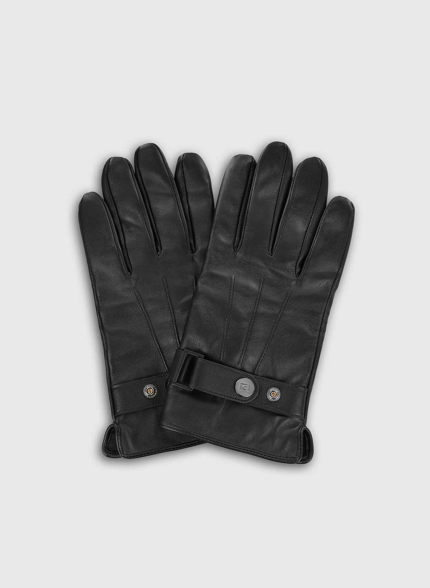 PAKO LORENTE - Czarne rękawiczki męskie z regulacją