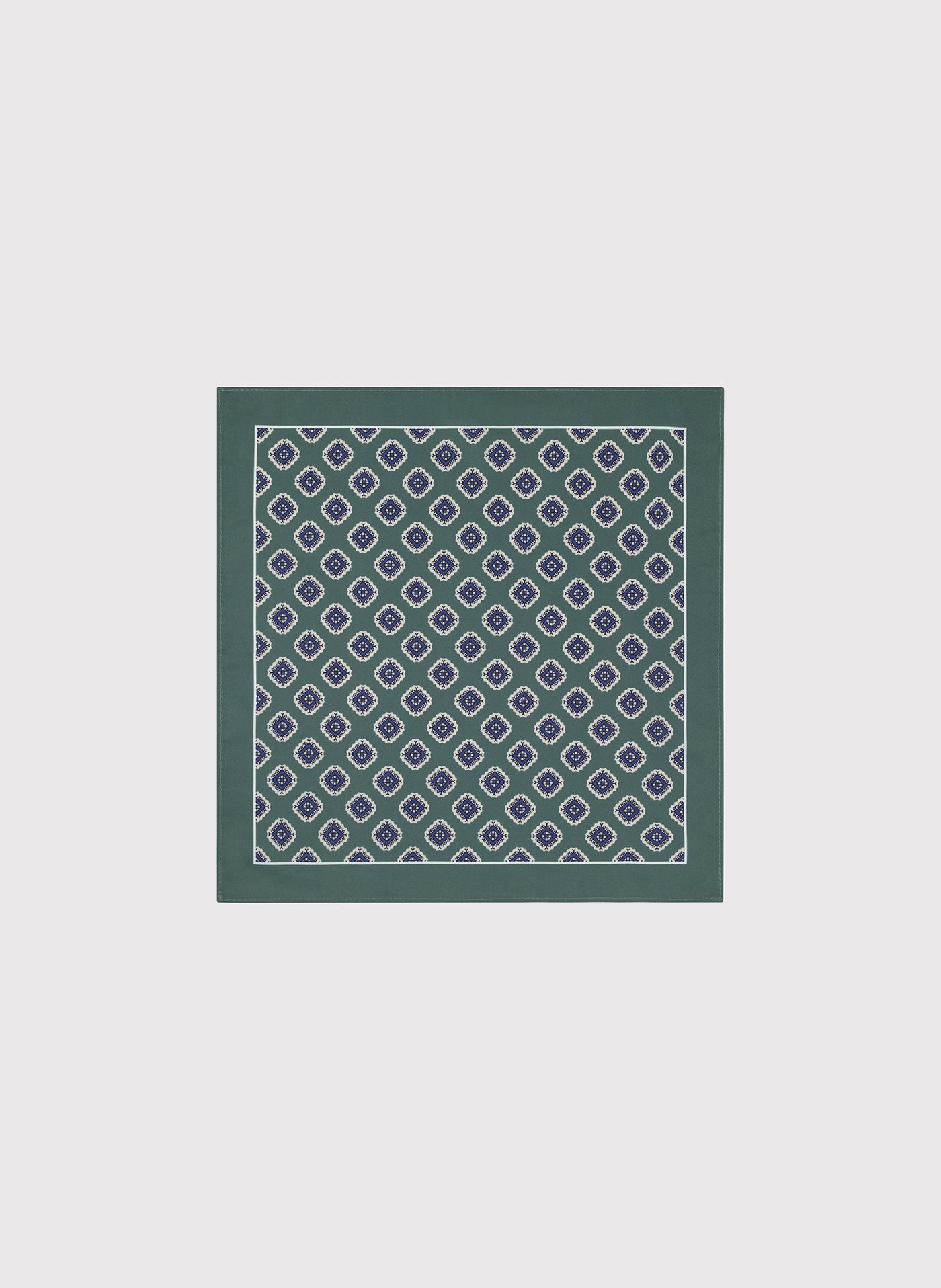 PAKO LORENTE – Zielona poszetka męska ze wzorem na całej powierzchni