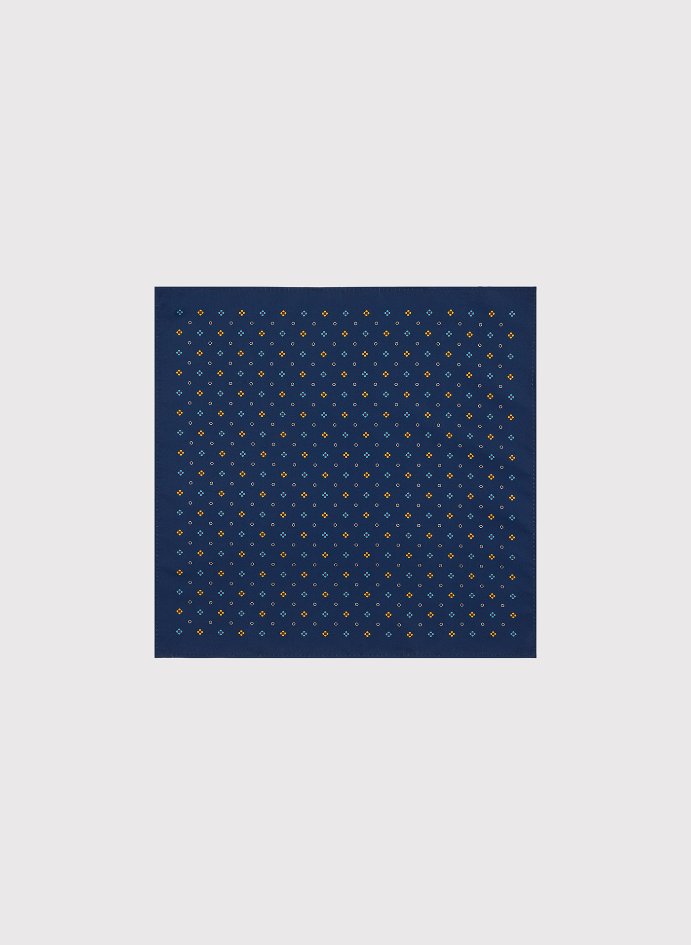 PAKO LORENTE – Granatowa poszetka męska w kolorowy mikrowzór