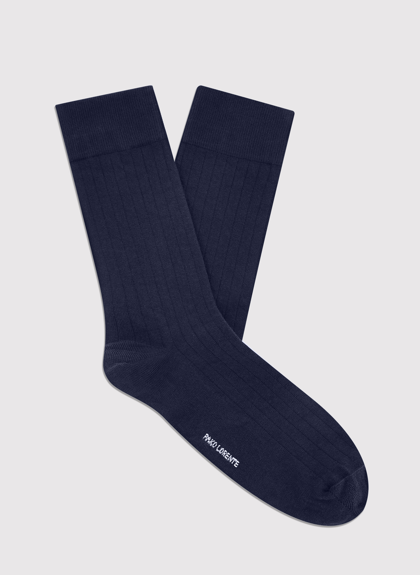 PAKO LORENTE - Gładkie granatowe skarpety w prążek