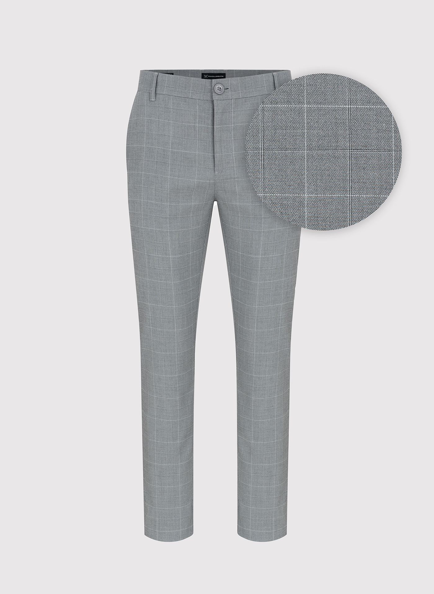 PAKO LORENTE – Szare spodnie męskie w kratkę P24SF-WX-002-S-S - Pako Lorente