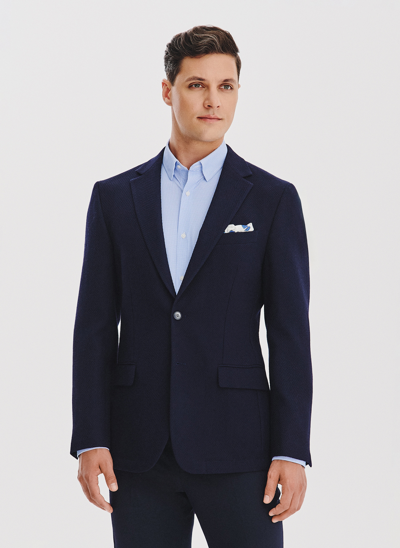 PAKO LORENTE - Granatowa marynarka męska z wełny