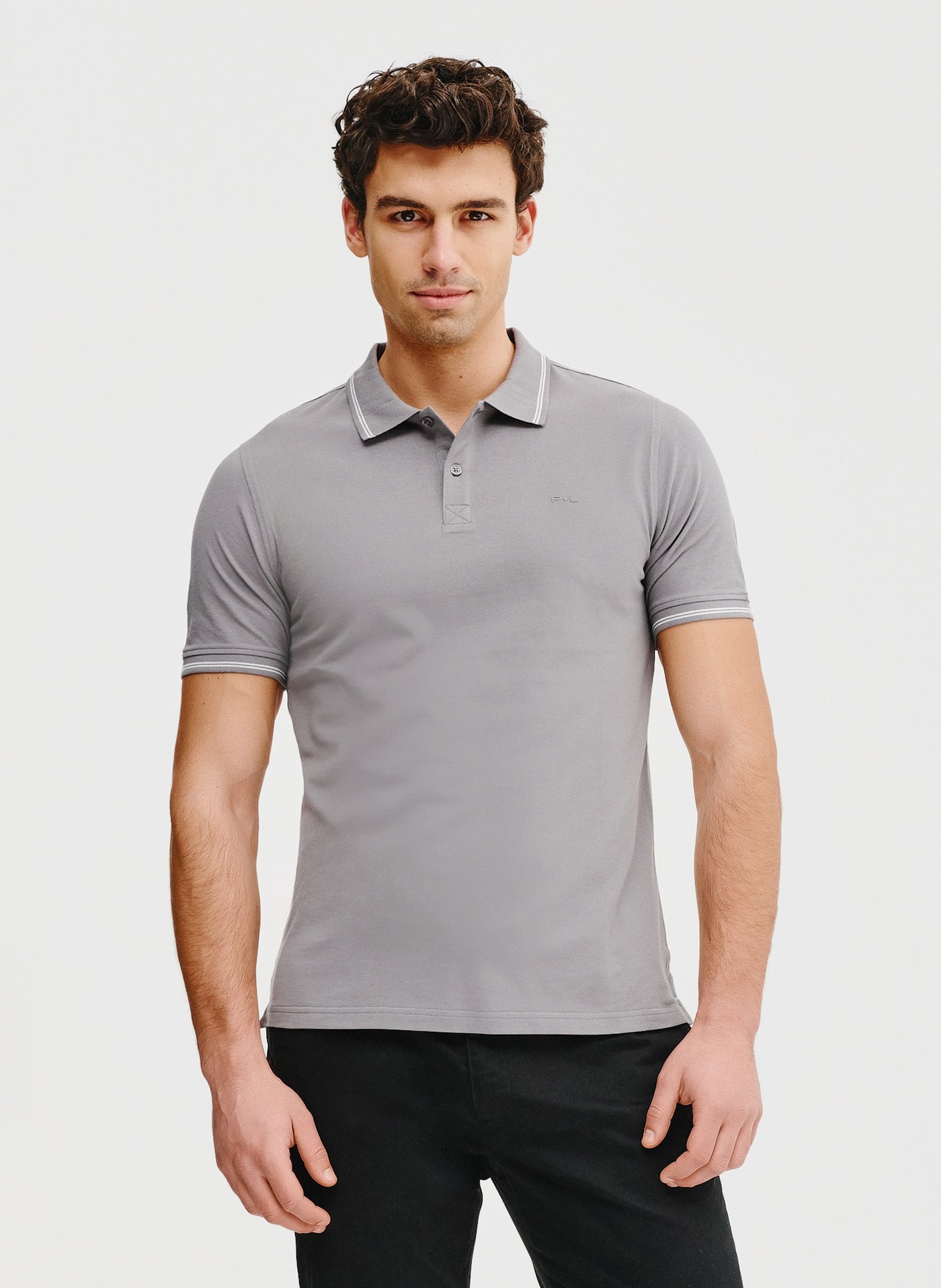 PAKO LORENTE – T-shirt polo w kolorze grafitowym