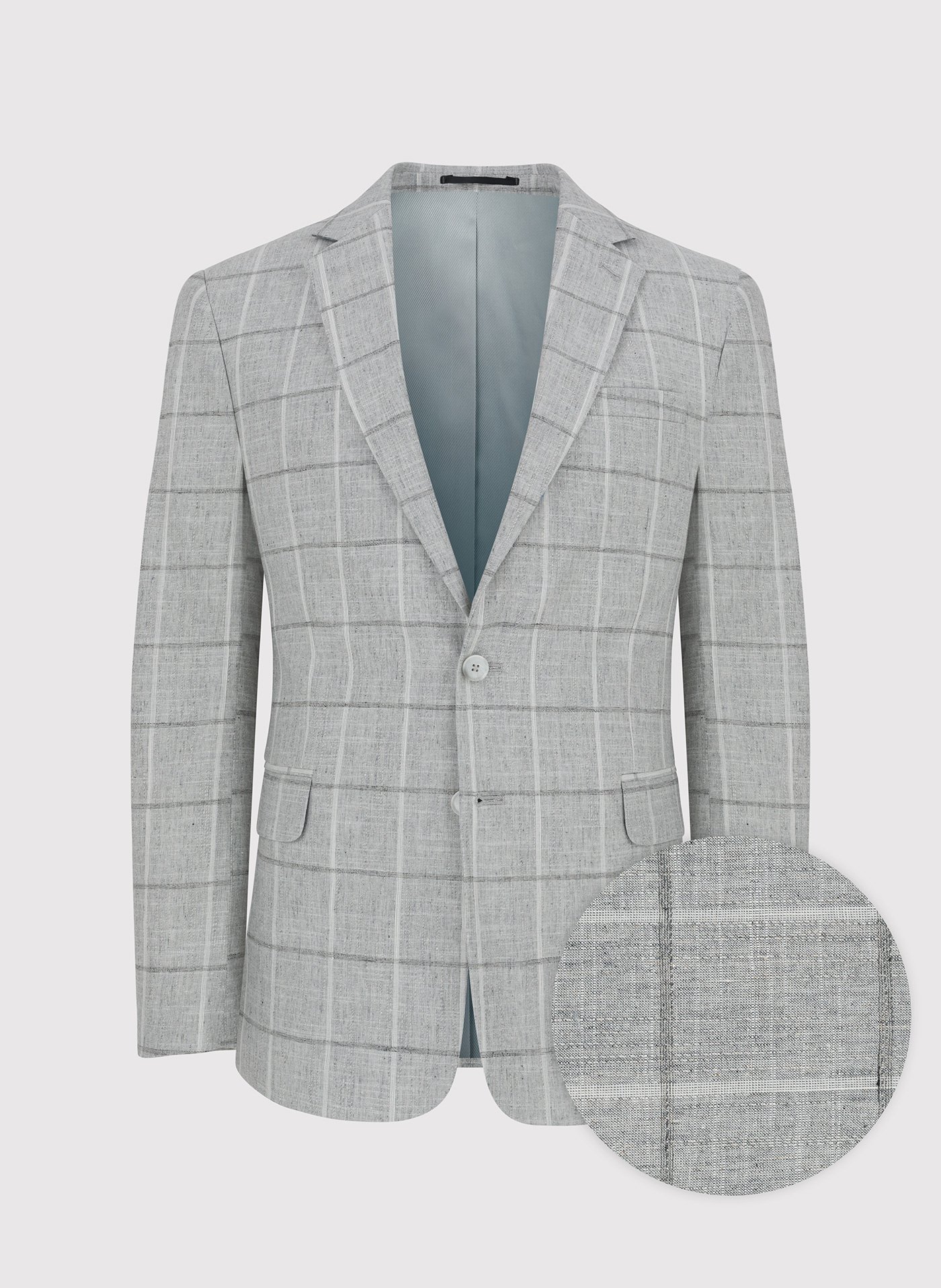 PAKO LORENTE – Jasnoszara marynarka męska w kratkę