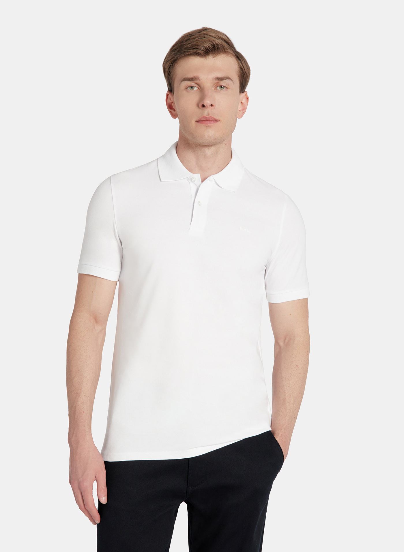 PAKO LORENTE - T-shirt polo w białym kolorze