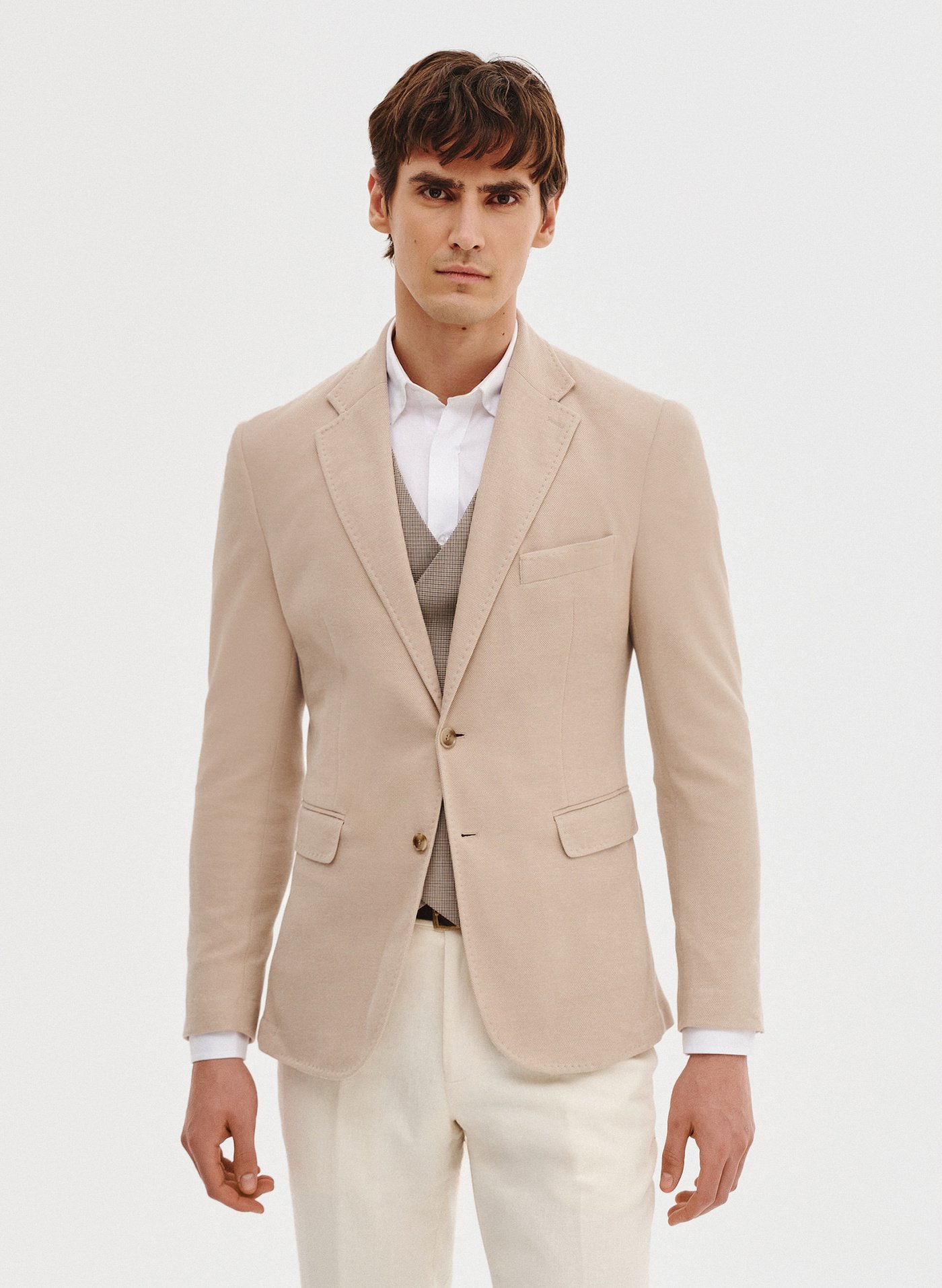 PAKO LORENTE – Dzianinowa marynarka w kolorze beżowym