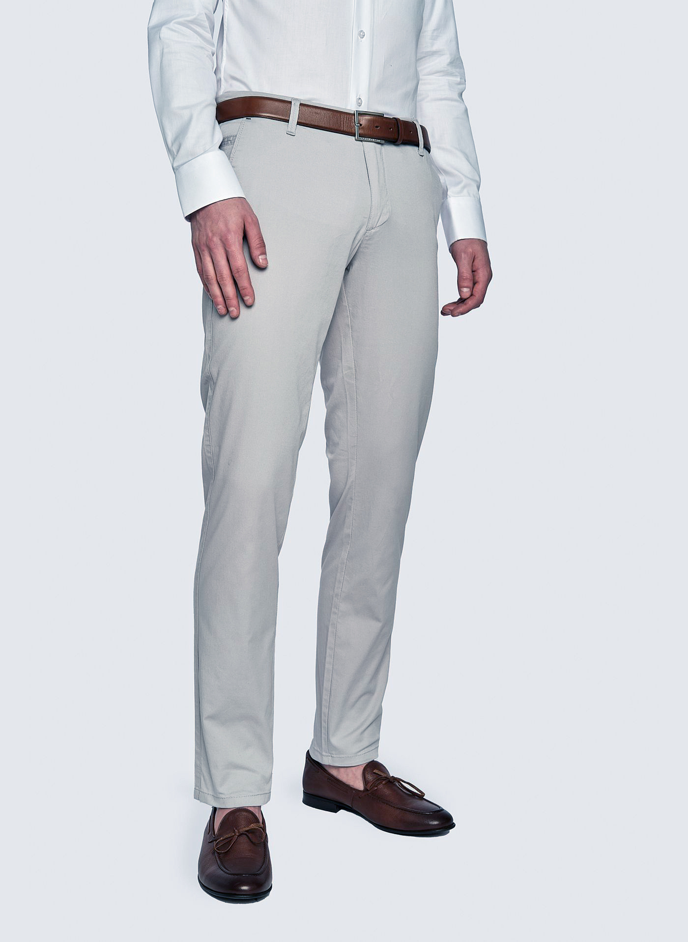 PAKO LORENTE – Męskie basicowe spodnie w kolorze szarym P23SB-WX-005-S-0