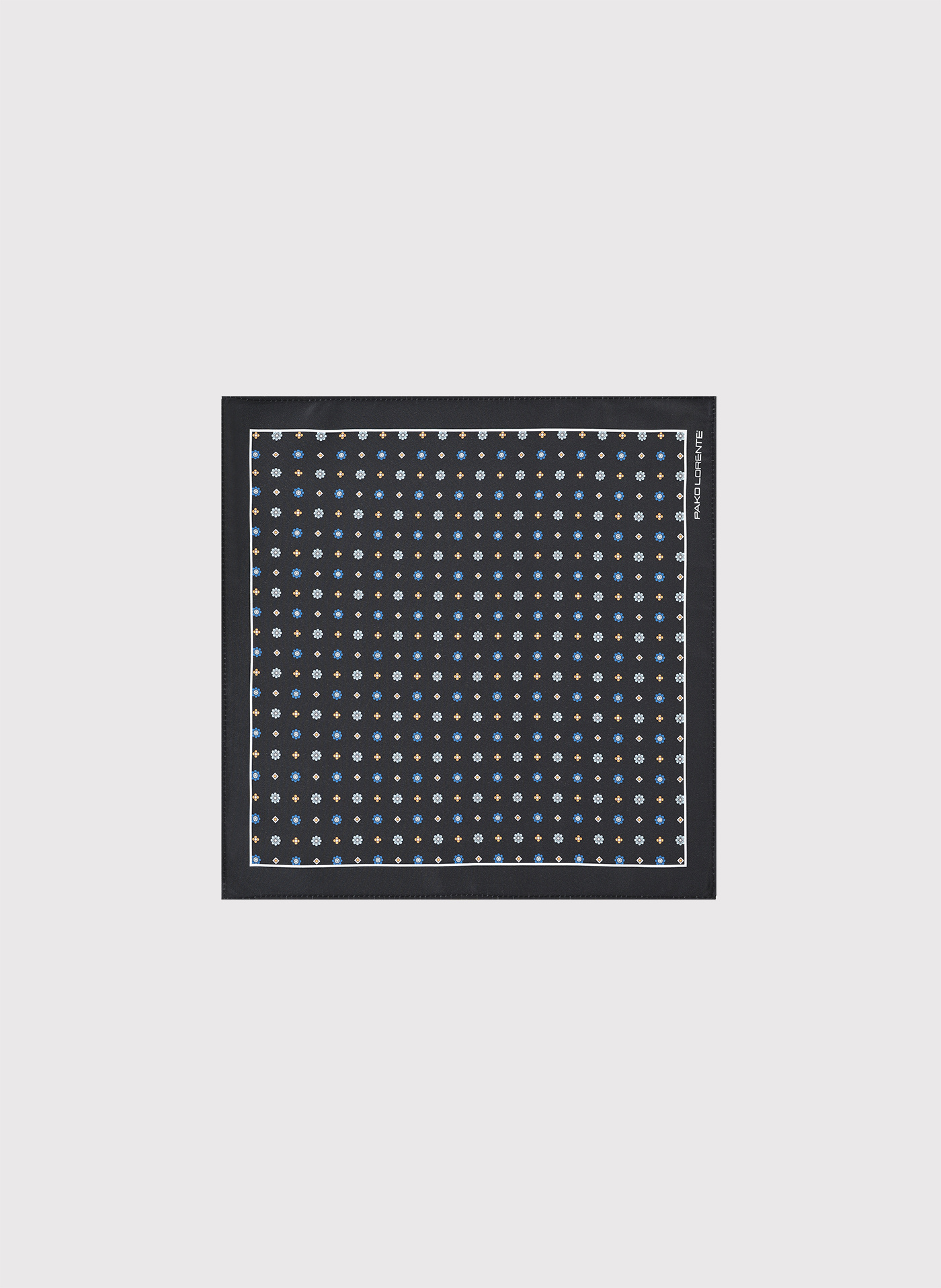 PAKO LORENTE - Czarna poszetka męska paisley