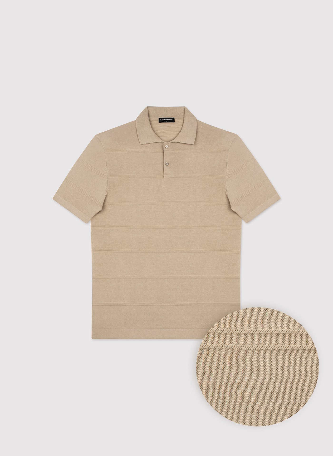 PAKO LORENTE - Beżowe polo swetrowe