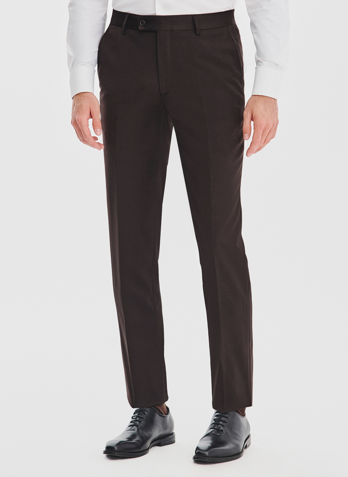 PAKO LORENTE – Brązowe spodnie garniturowe
