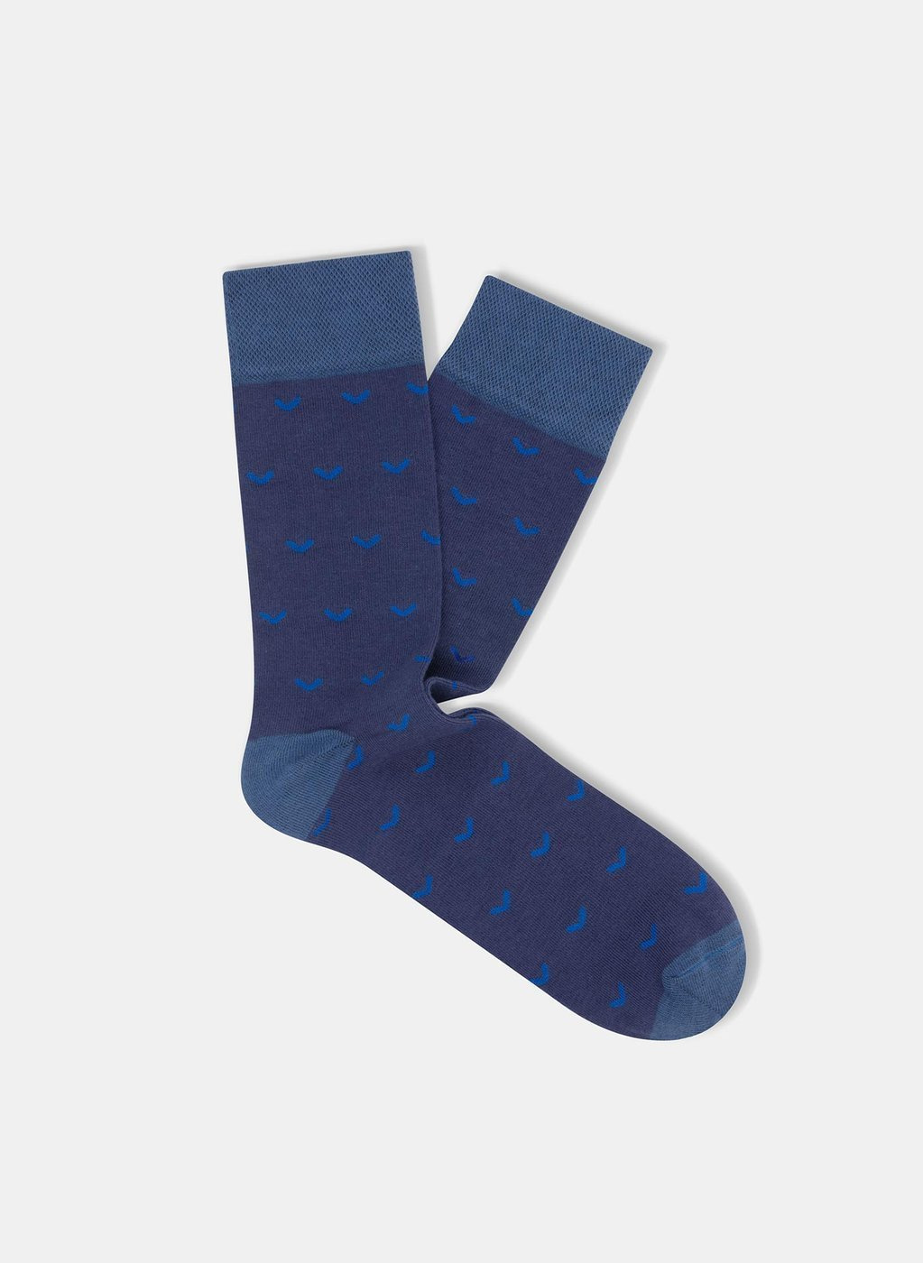 Granatowe skarpetki w niebieski wzór P000B-SX-512-G