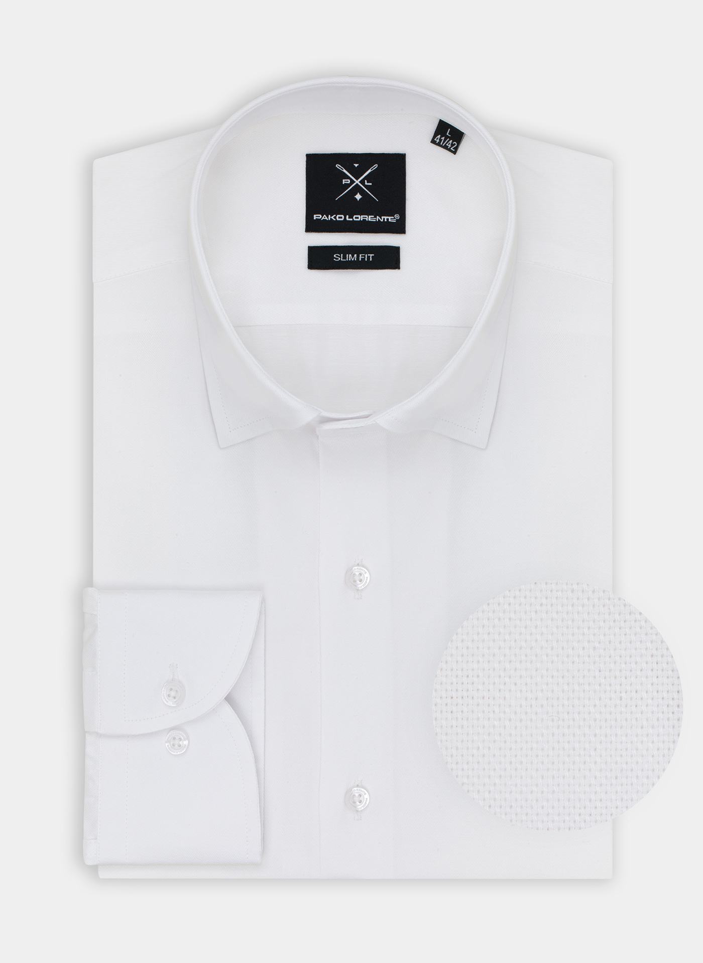 PAKO LORENTE – Koszula męska w kolorze białym P000B-1X-051-B-S