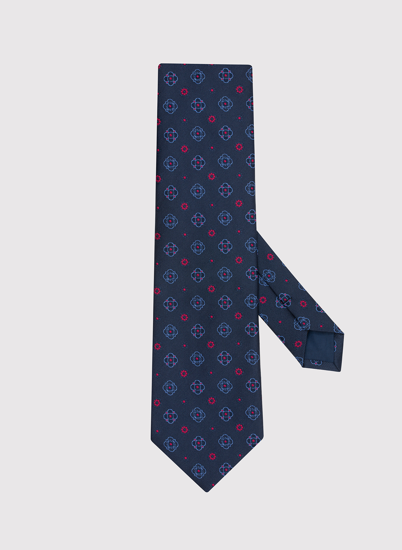 PAKO LORENTE – Wzorzysty granatowy krawat męski