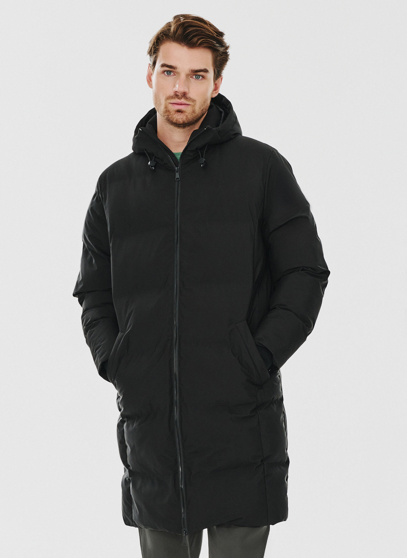 PAKO LORENTE – Czarna kurtka męska z szelkami